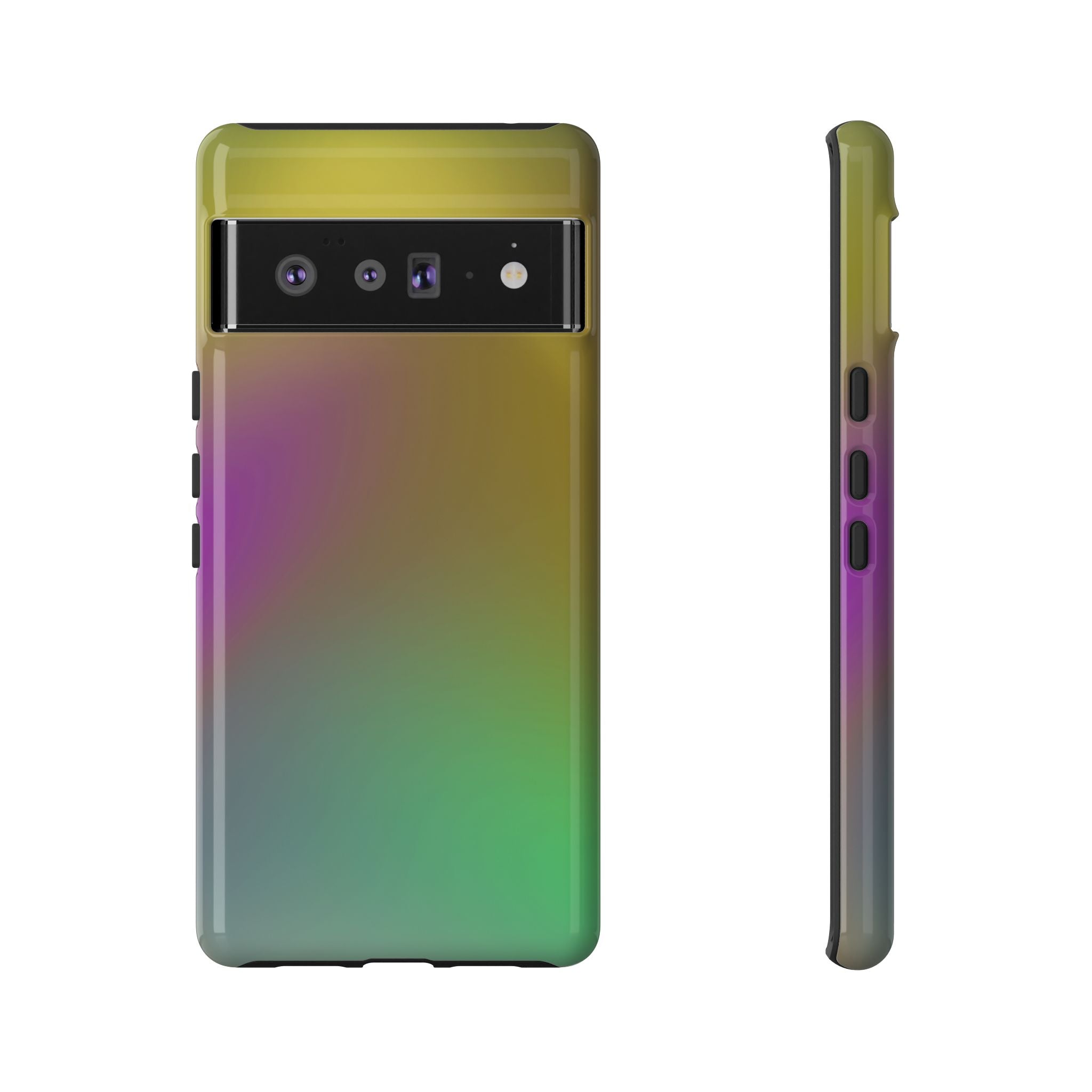 Vibrant Phone Case, Tough Cases, Colorful Phone Cover, Durable Mobile Case, Yellow Green Gradient Design