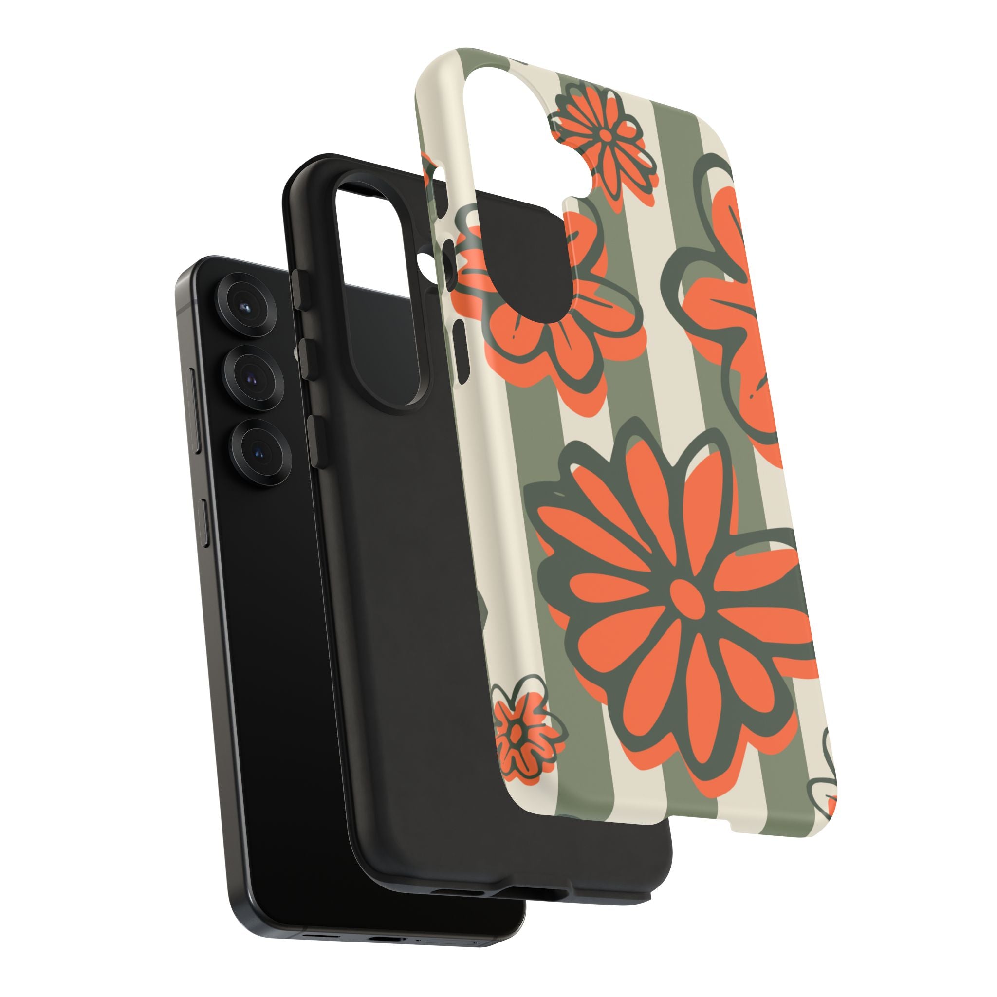 Floral Tough Phone Case - Trendy Protector for Pet Lovers, Super Cute Gift, Floral Design, Stylish Phone Cover, Unique Accessory