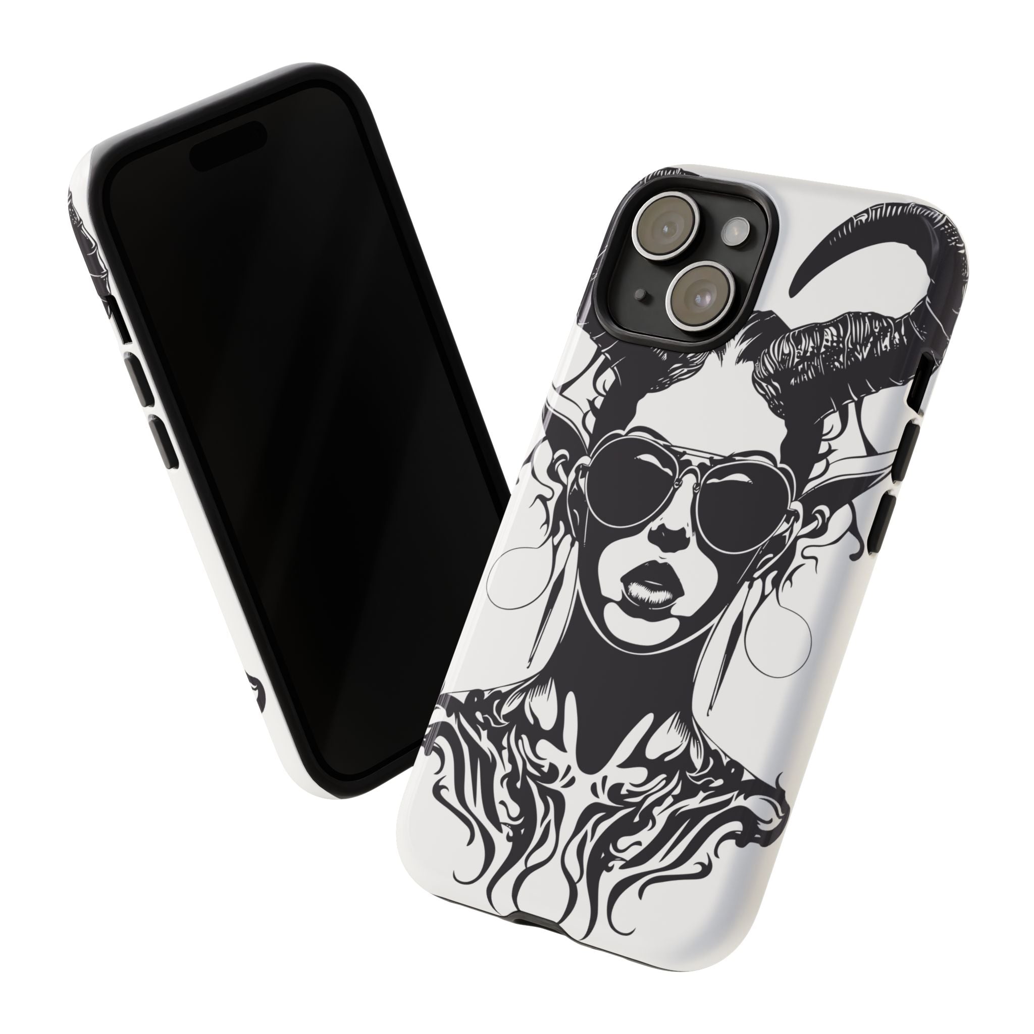 Tough Cases: Stylish Phone Case with Edgy Design, Protective Cover, Gift for Her, Trendy Accessories, Unique Art, Holiday Present