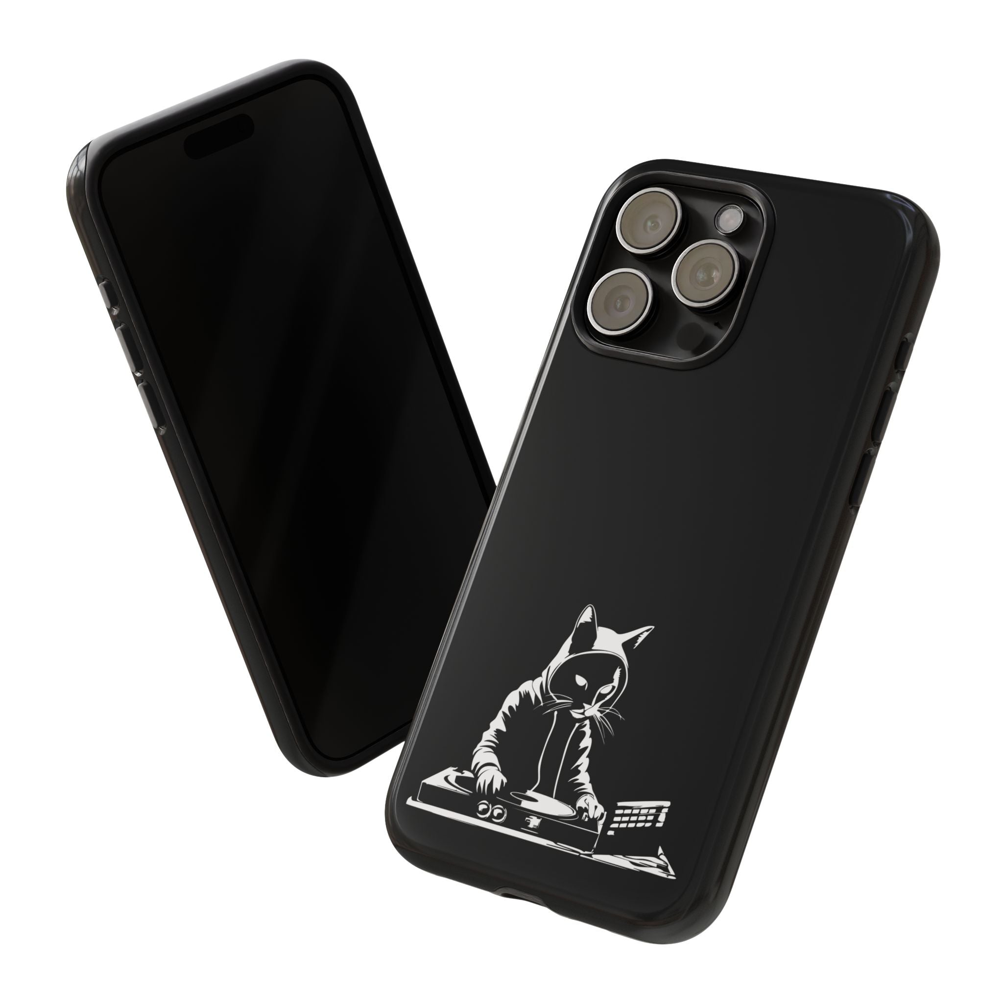 Cat DJ Phone Case | Stylish Tough Cases for Music Lovers, Gift for Cat Owners, Unique Phone Accessory, Cool Tech Gear