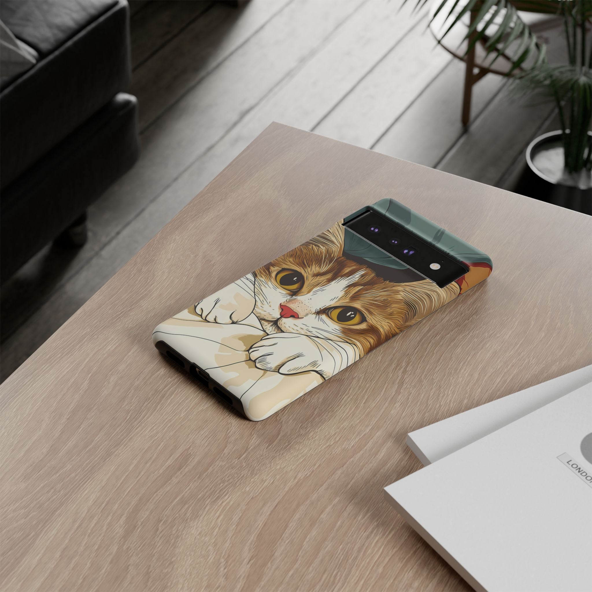 Cute Cat Phone Case - Ideal for Cat Lovers, Pet Owners, Birthday Gifts, Smartphone Accessories, Funny Pet Humor