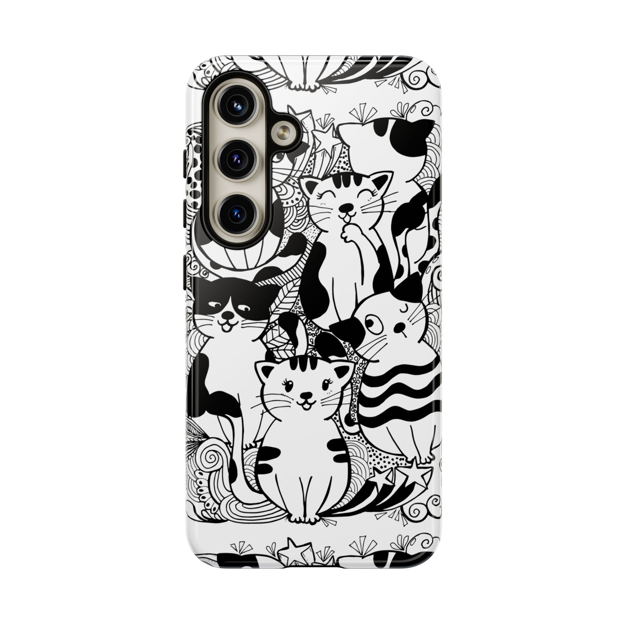 Cat-Themed Phone Case, Cute Cat Art, Pet Lover Gift, Birthday Present, Unique Cat Decor, Fun Tech Accessories, Animal Lover Case