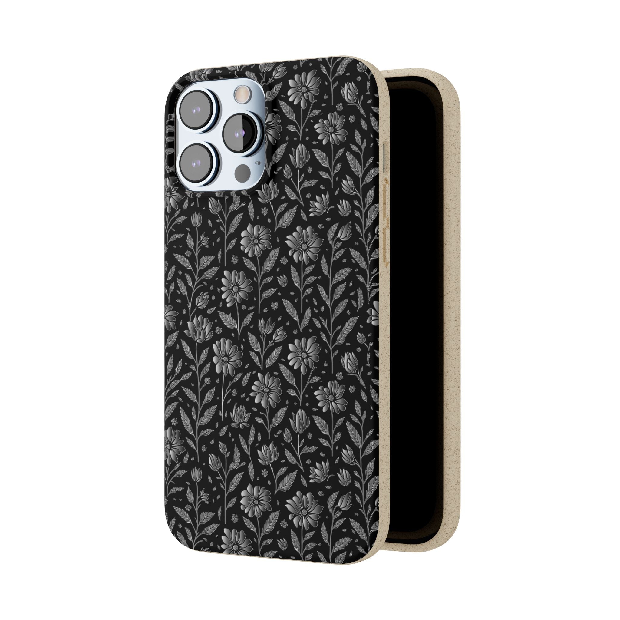 Eco-Friendly Floral Phone Case, Biodegradable iPhone Case, Sustainable Fashion Accessory, Nature Lover Gift, Eco-Conscious Phone Cover