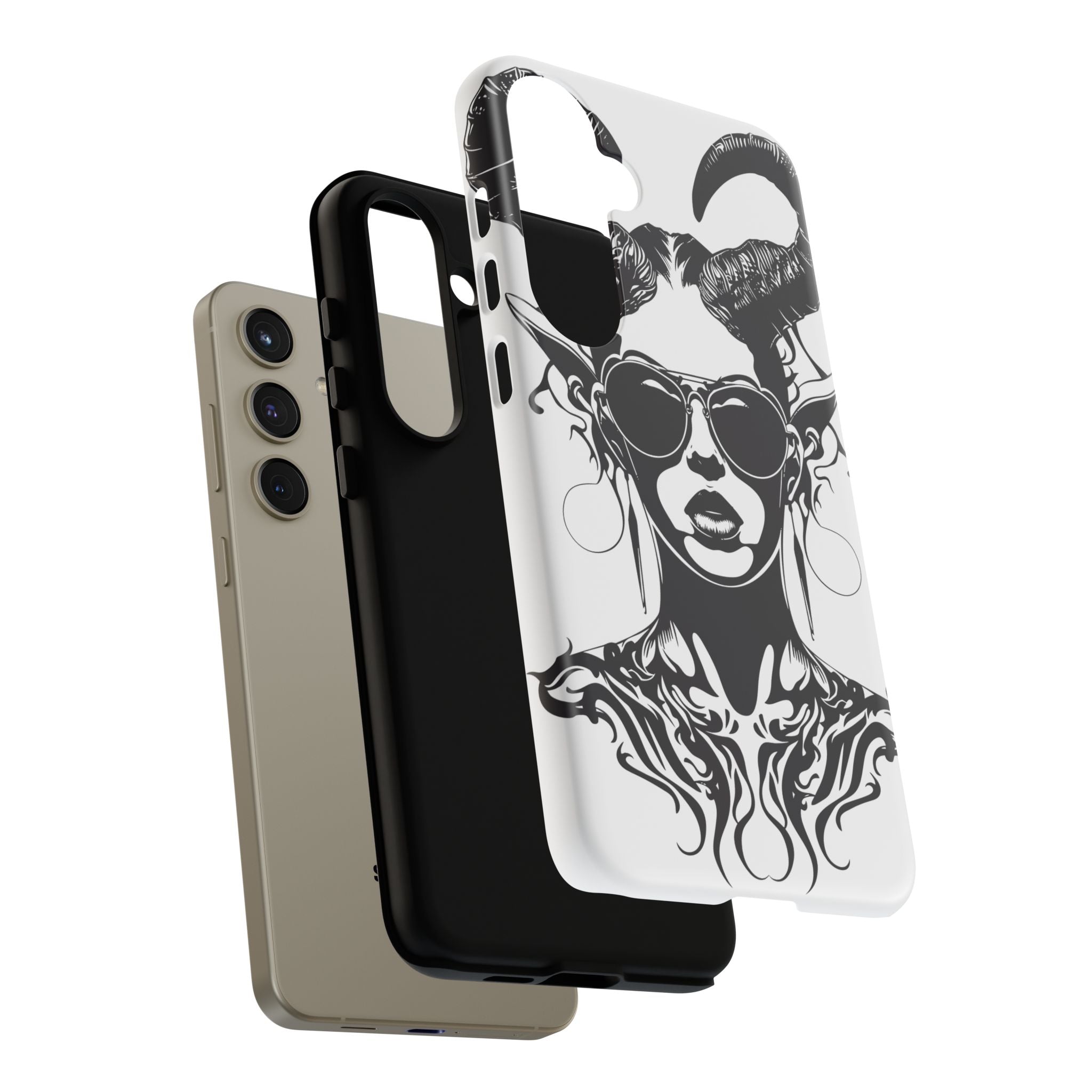 Tough Cases: Stylish Phone Case with Edgy Design, Protective Cover, Gift for Her, Trendy Accessories, Unique Art, Holiday Present