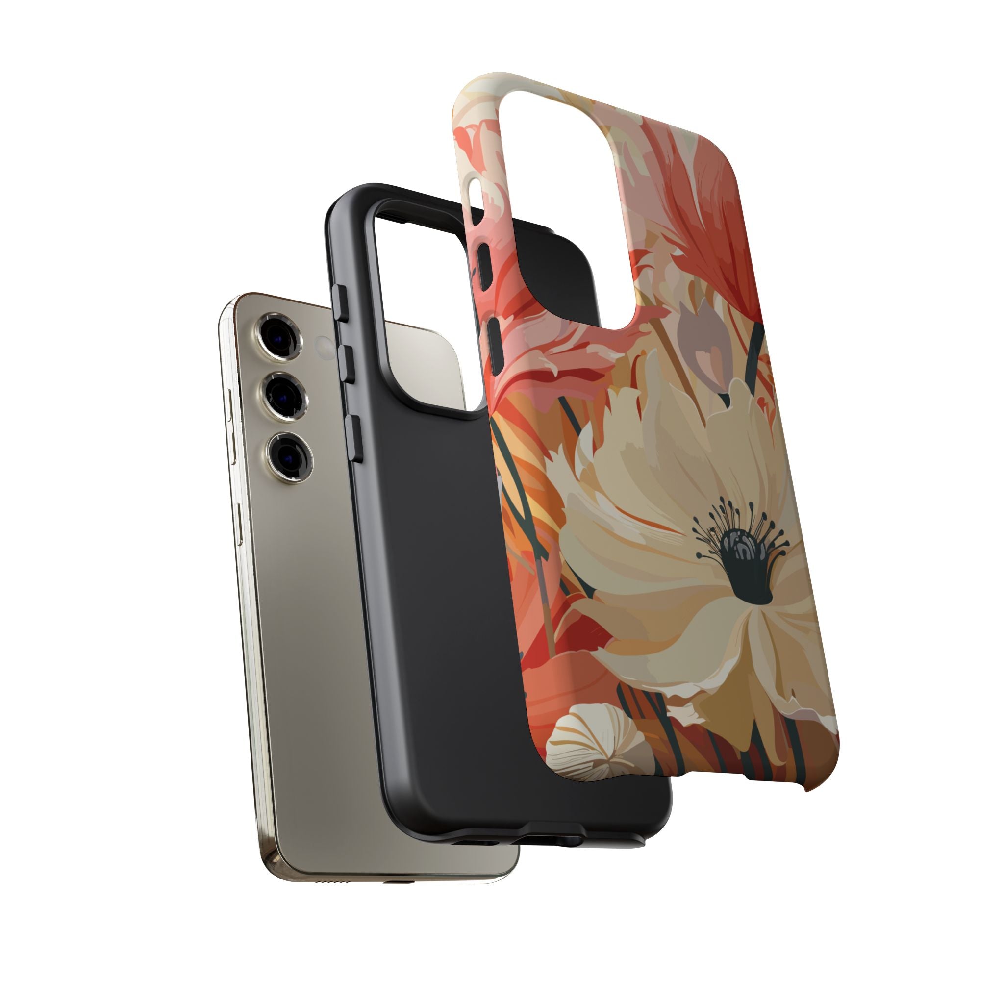 Floral Phone Case, Tough Protective Cover for Floral Lovers, Perfect Gift for Friends, Spring Celebration, Art Lovers Gift