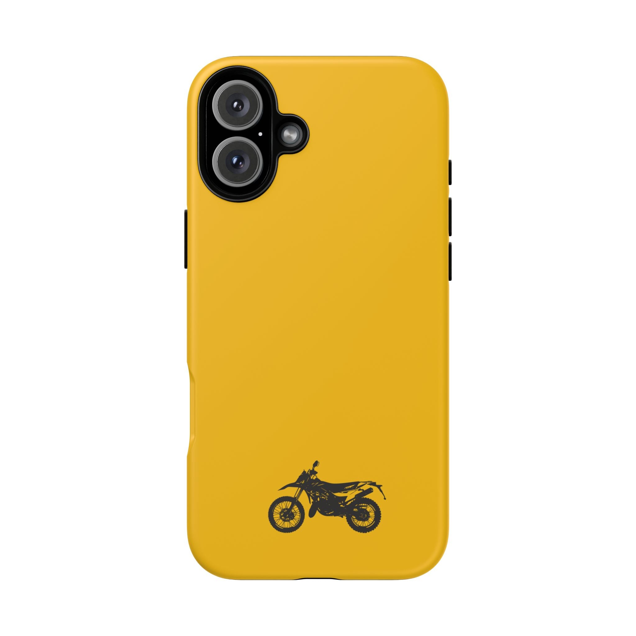 Motorcycle Phone Case, Tough Phone Cover, Gift for Bikers, Durable Tech Accessory, Yellow Motorcycle Design