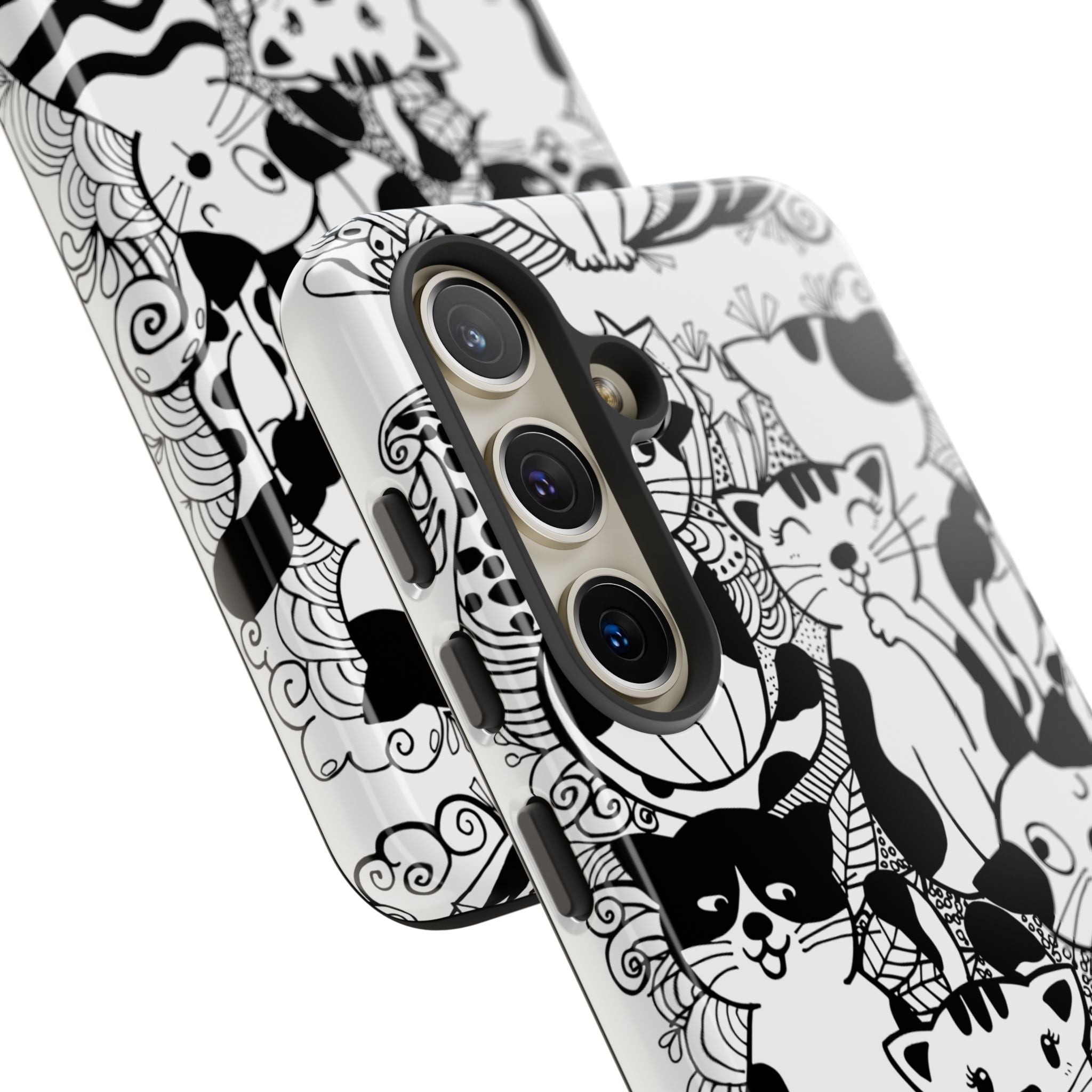 Cat-Themed Phone Case, Cute Cat Art, Pet Lover Gift, Birthday Present, Unique Cat Decor, Fun Tech Accessories, Animal Lover Case