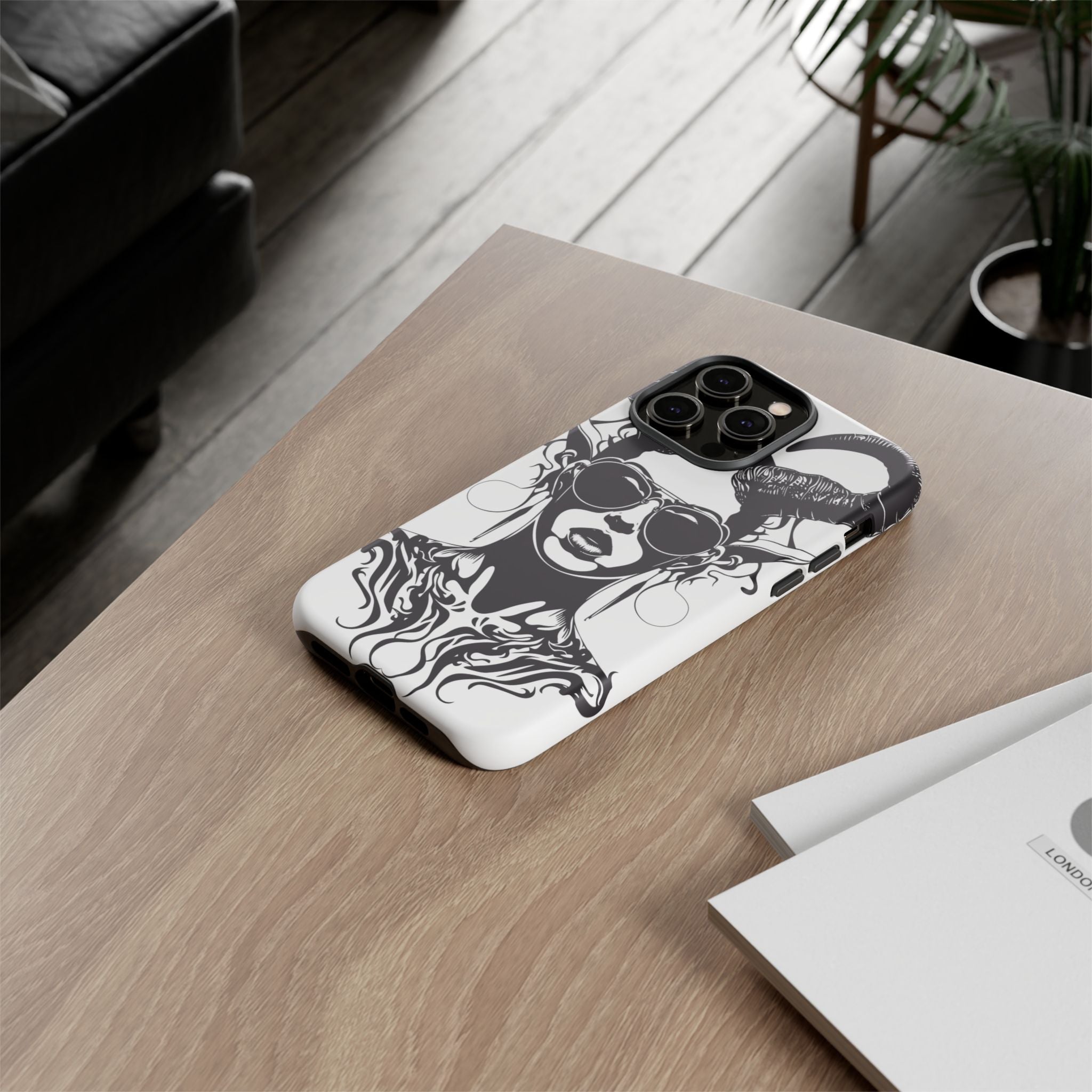 Tough Cases: Stylish Phone Case with Edgy Design, Protective Cover, Gift for Her, Trendy Accessories, Unique Art, Holiday Present