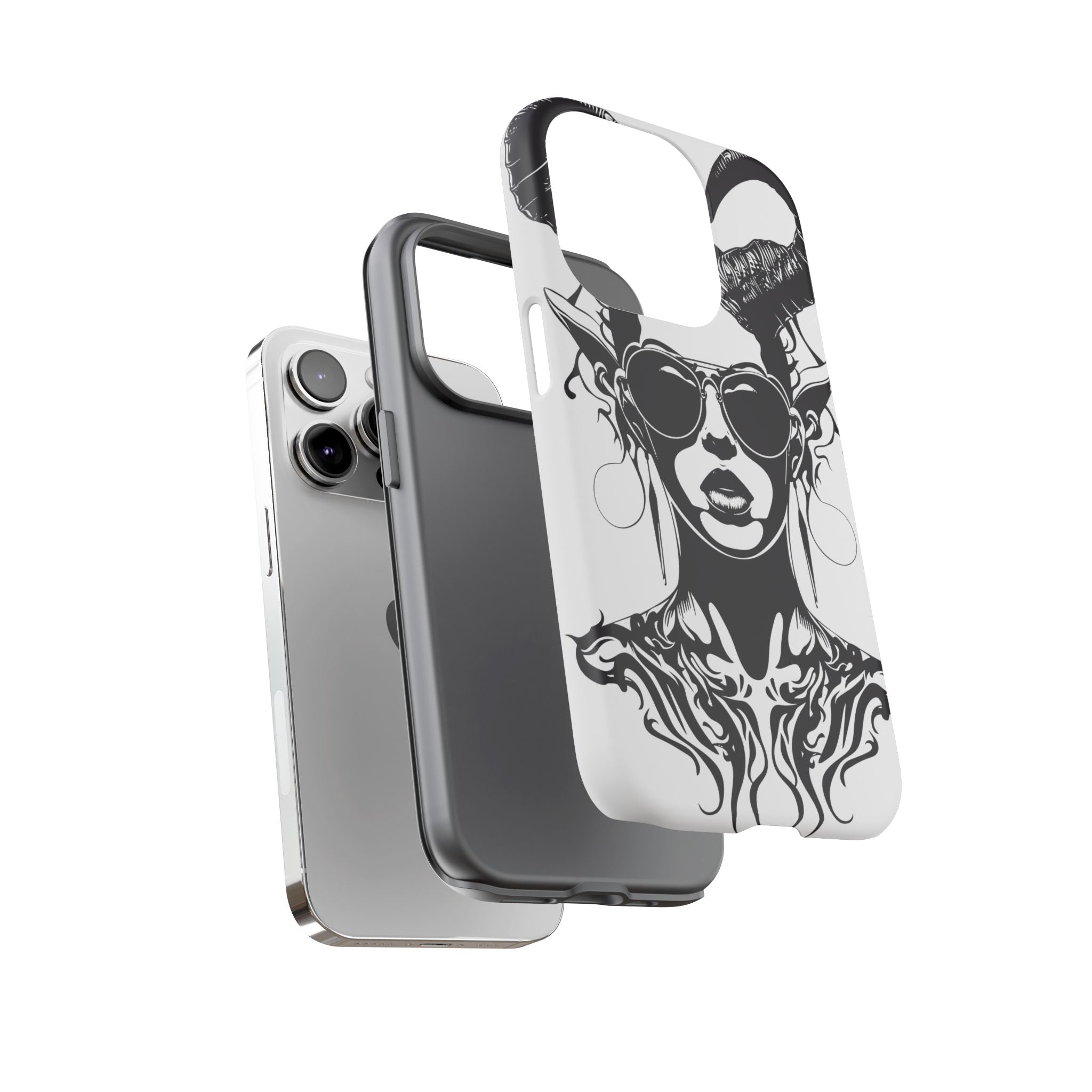 Tough Cases: Stylish Phone Case with Edgy Design, Protective Cover, Gift for Her, Trendy Accessories, Unique Art, Holiday Present