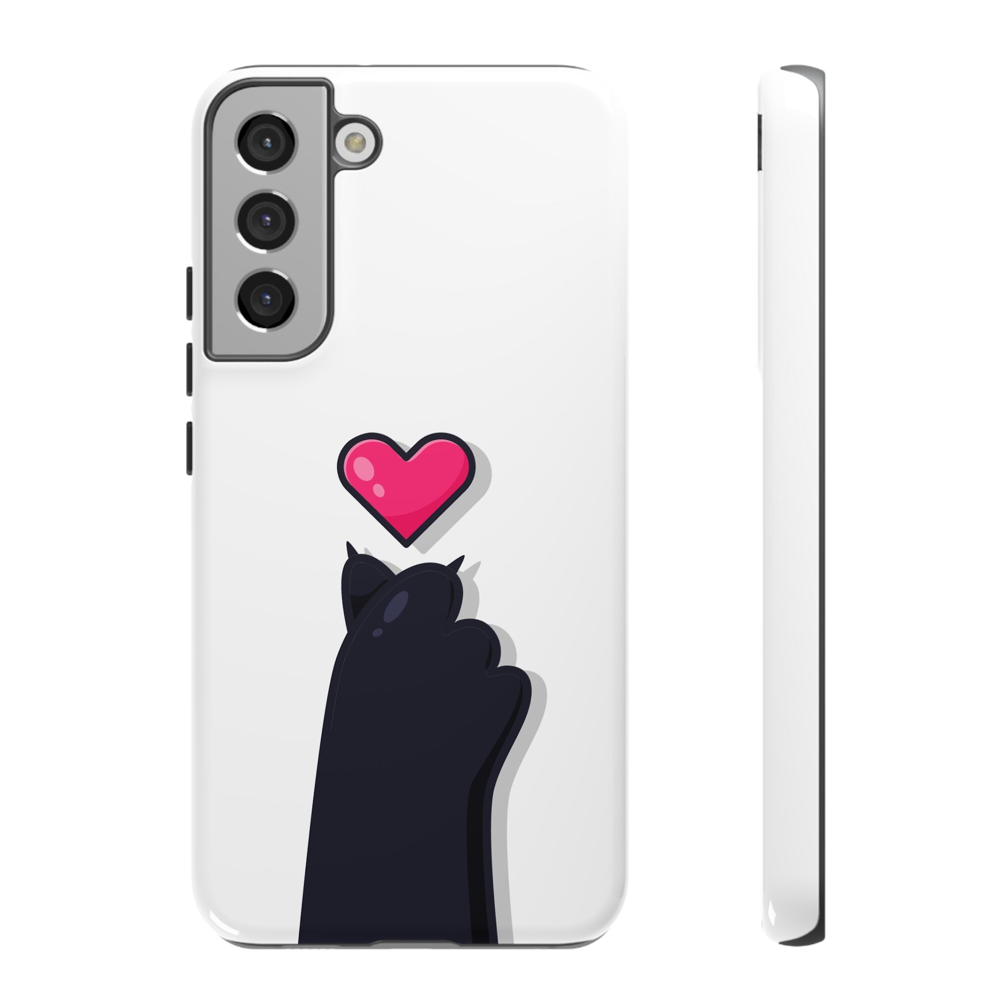 Cute Cat Love Phone Case, Tough Cell Phone Cover, Animal Lover Gifts, Pet Parent Accessories, Valentine's Day Essentials