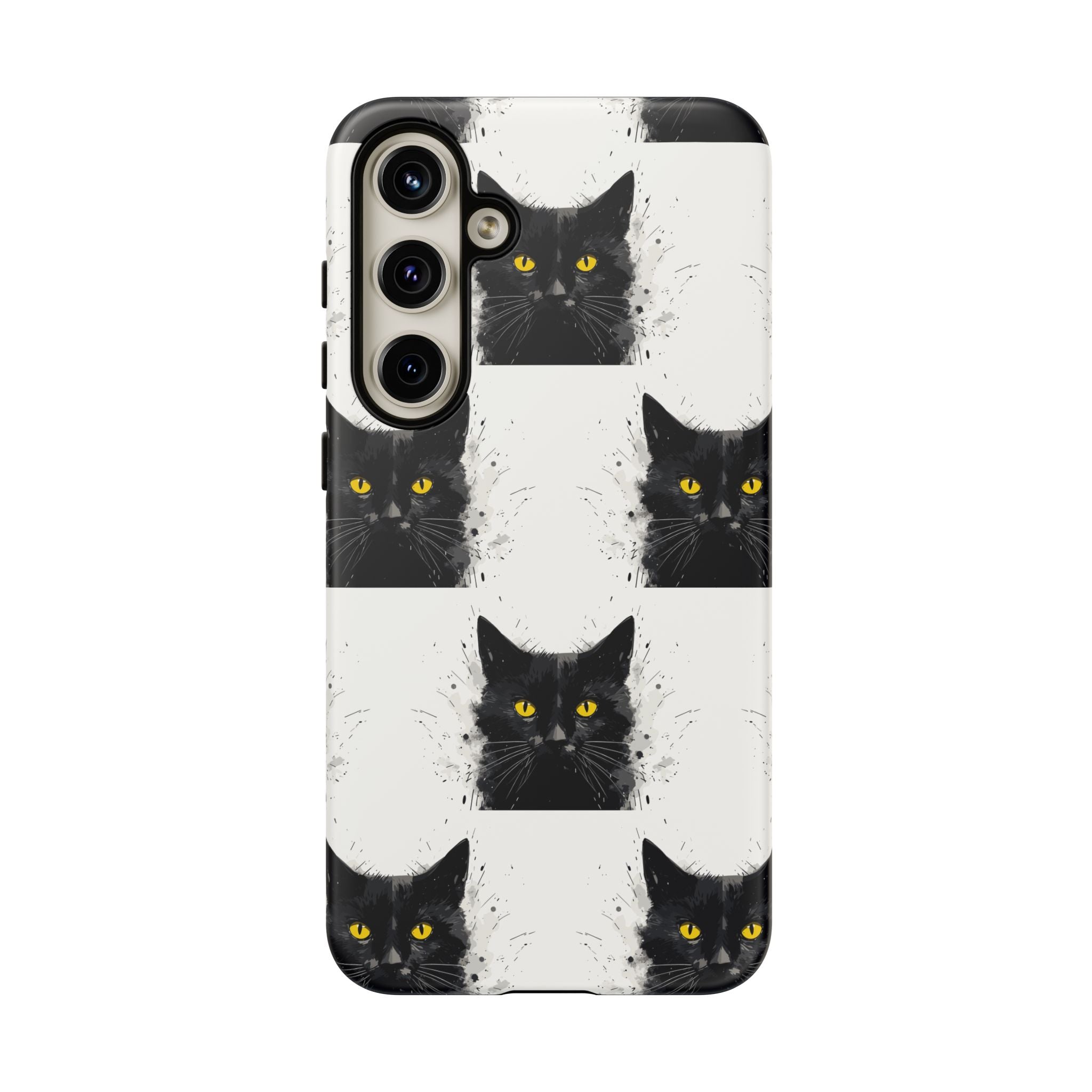 Black Cat Phone Case, Tough Cases, Cat Lover Gift, Unique Design, Halloween, Animal Accessories, Custom Phone Cover