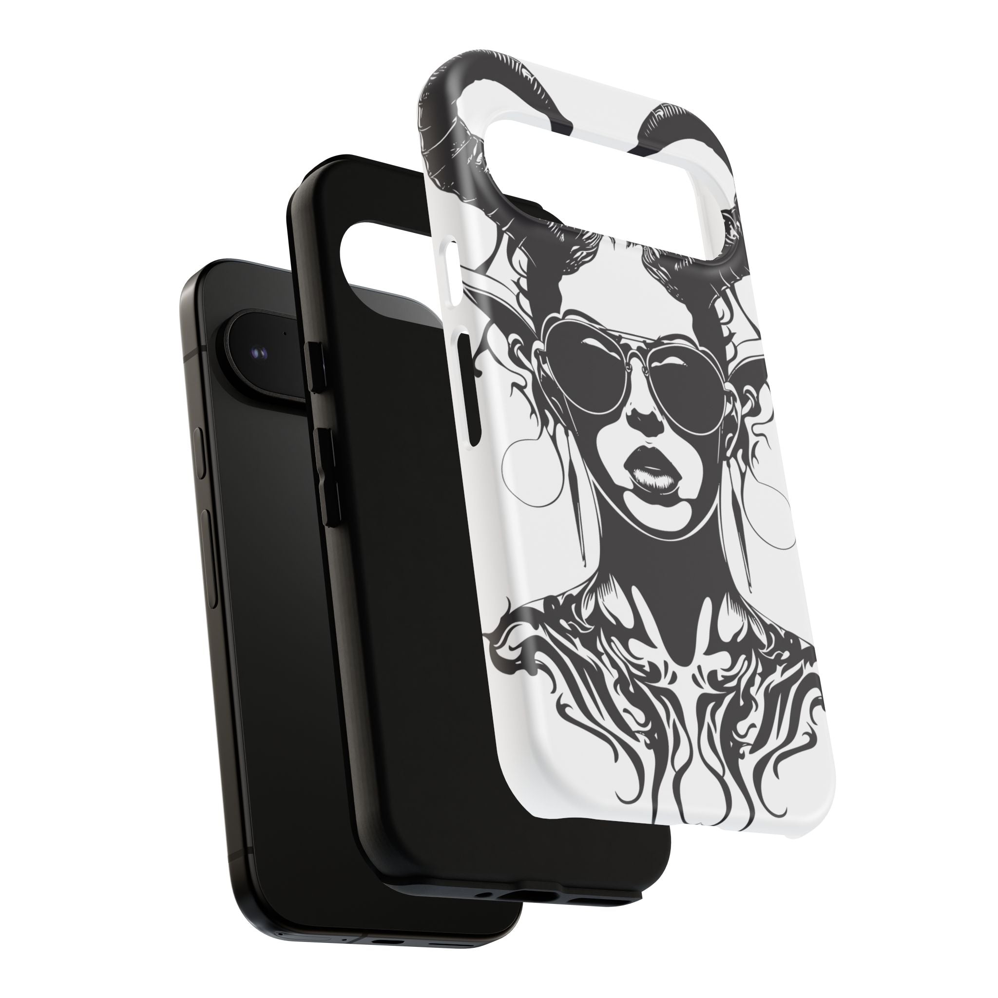 Tough Cases: Stylish Phone Case with Edgy Design, Protective Cover, Gift for Her, Trendy Accessories, Unique Art, Holiday Present