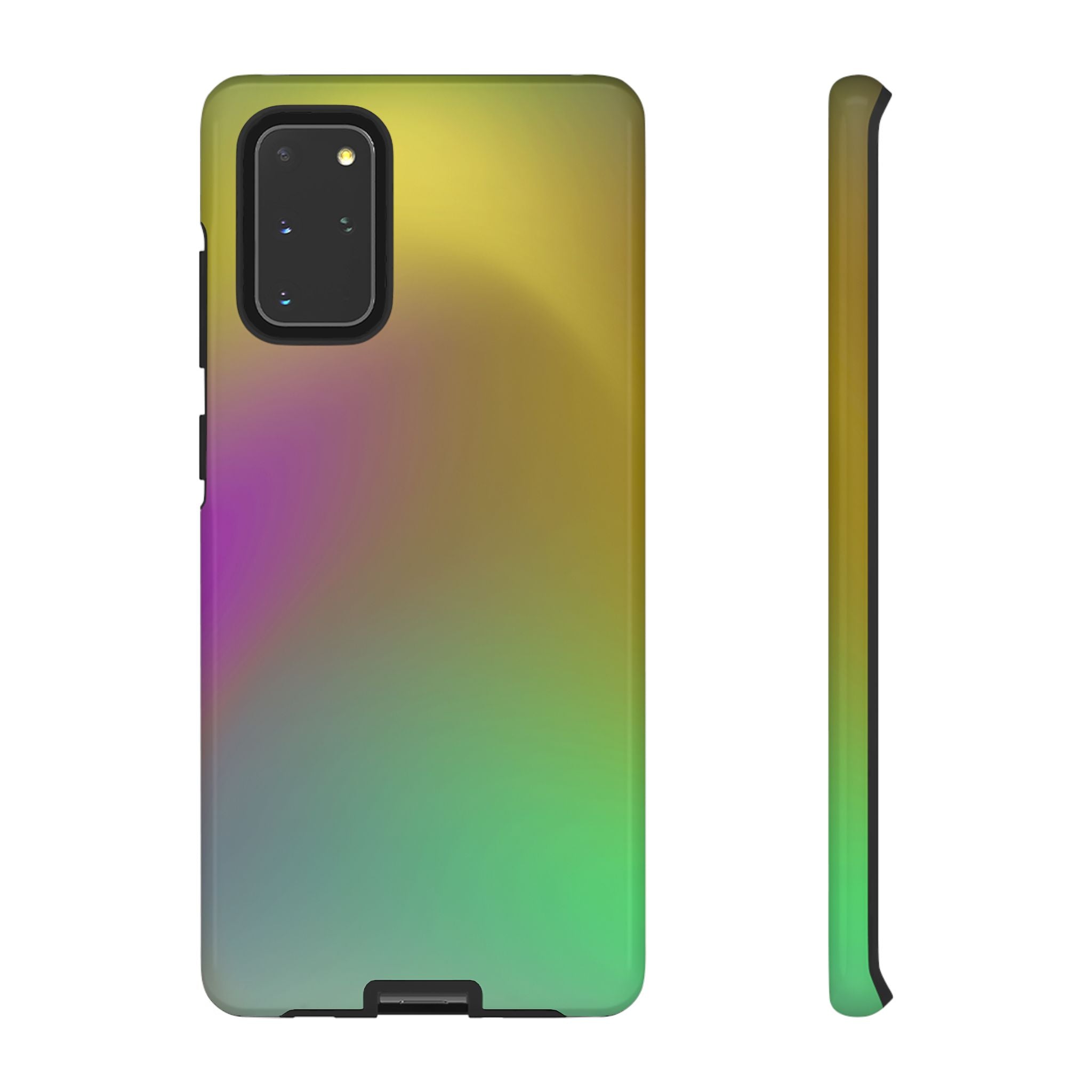 Vibrant Phone Case, Tough Cases, Colorful Phone Cover, Durable Mobile Case, Yellow Green Gradient Design