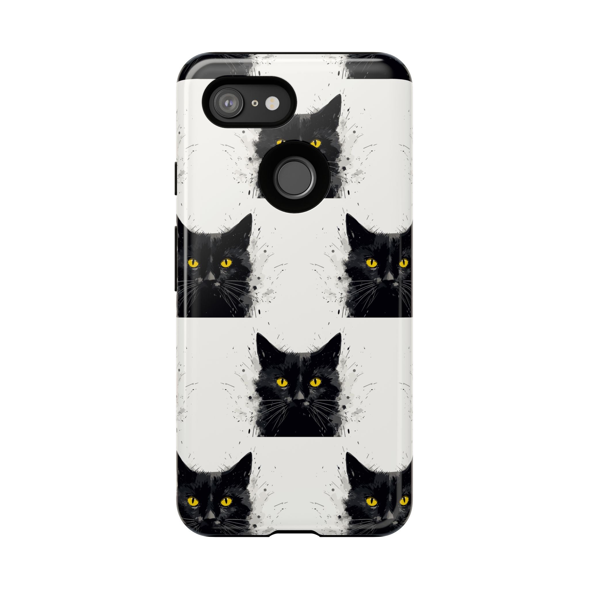 Black Cat Phone Case, Tough Cases, Cat Lover Gift, Unique Design, Halloween, Animal Accessories, Custom Phone Cover
