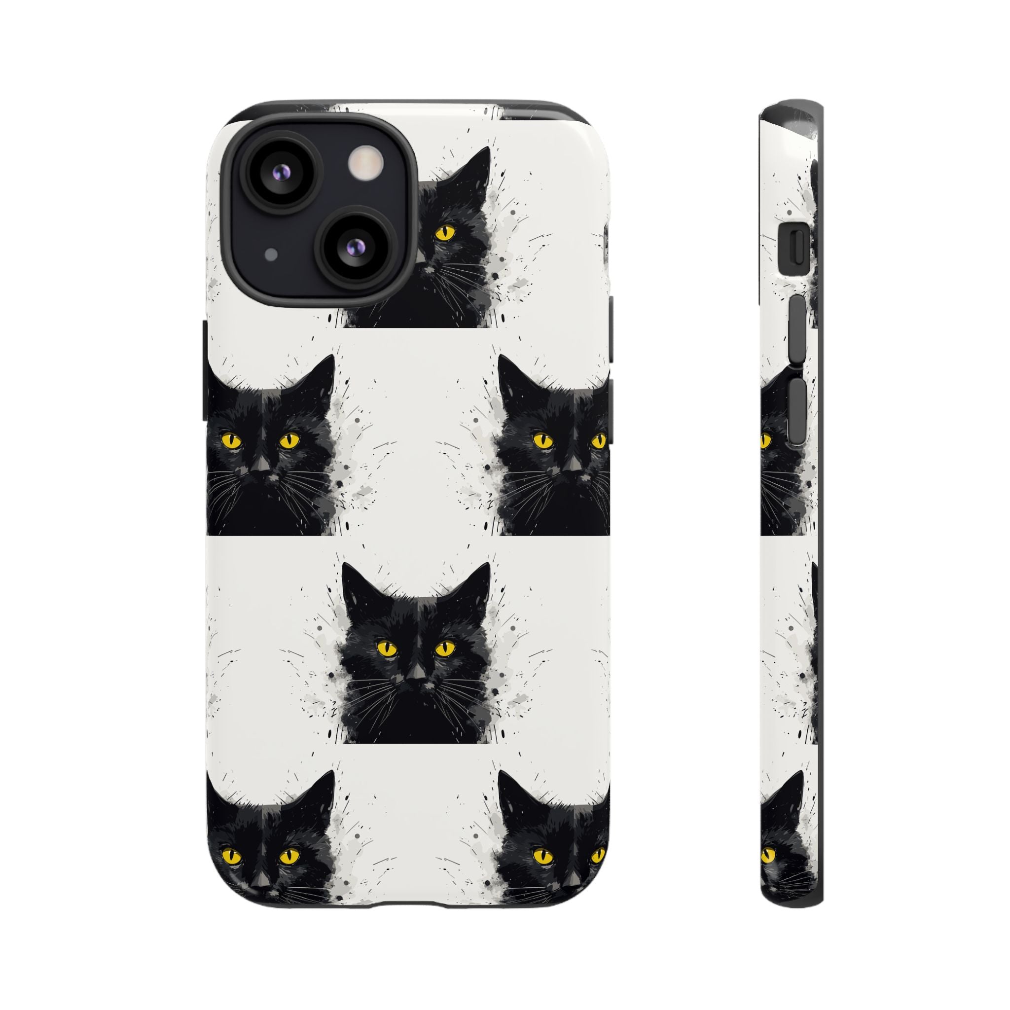 Black Cat Phone Case, Tough Cases, Cat Lover Gift, Unique Design, Halloween, Animal Accessories, Custom Phone Cover