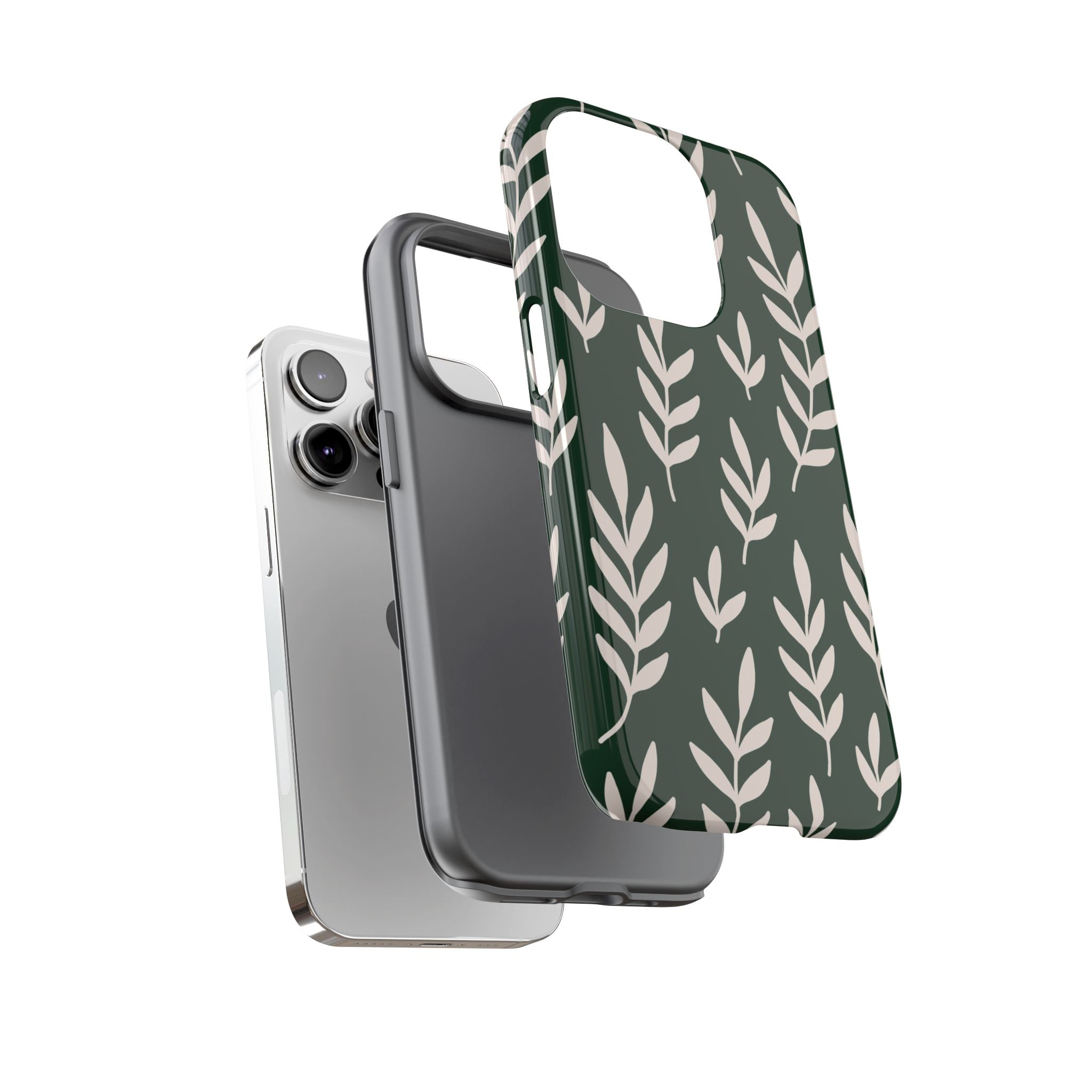 Leafy Phone Case, Tough Cases for Nature Lovers, Green Leaf Design, Eco-Friendly, Stylish Mobile Cover, Gift for Her