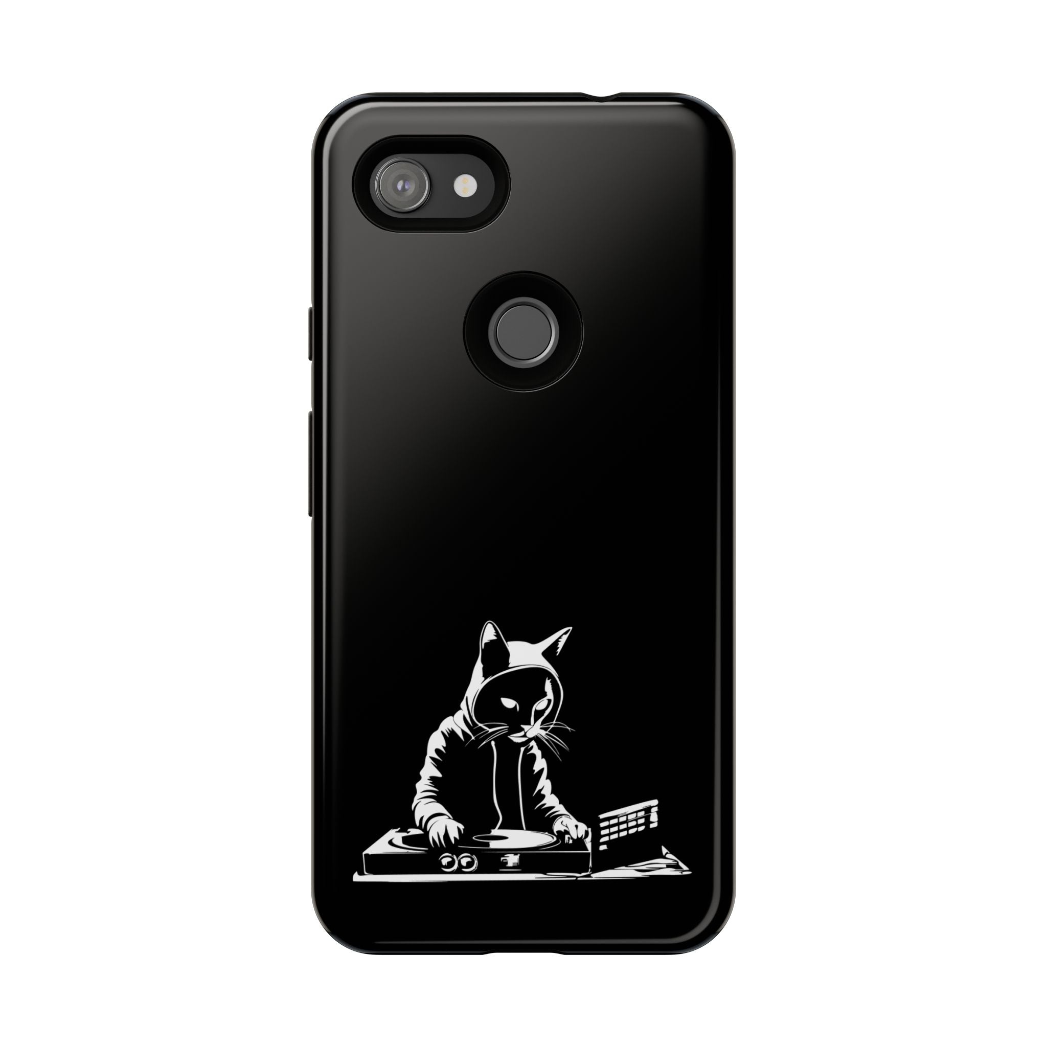 Cat DJ Phone Case | Stylish Tough Cases for Music Lovers, Gift for Cat Owners, Unique Phone Accessory, Cool Tech Gear