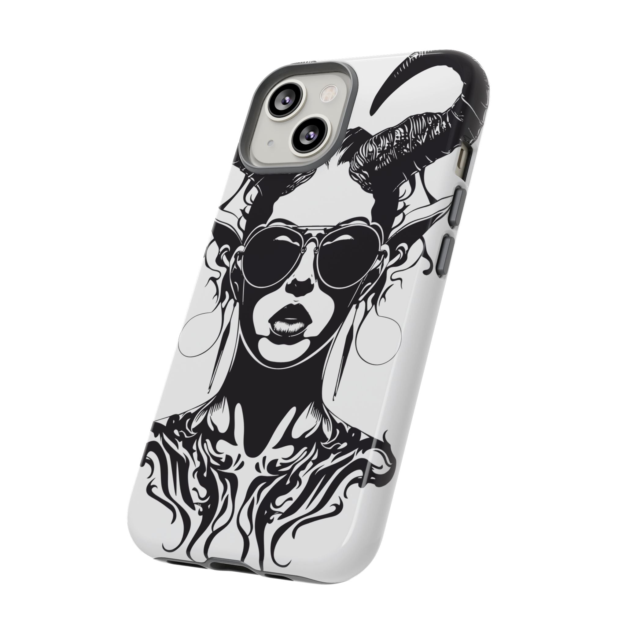 Tough Cases: Stylish Phone Case with Edgy Design, Protective Cover, Gift for Her, Trendy Accessories, Unique Art, Holiday Present