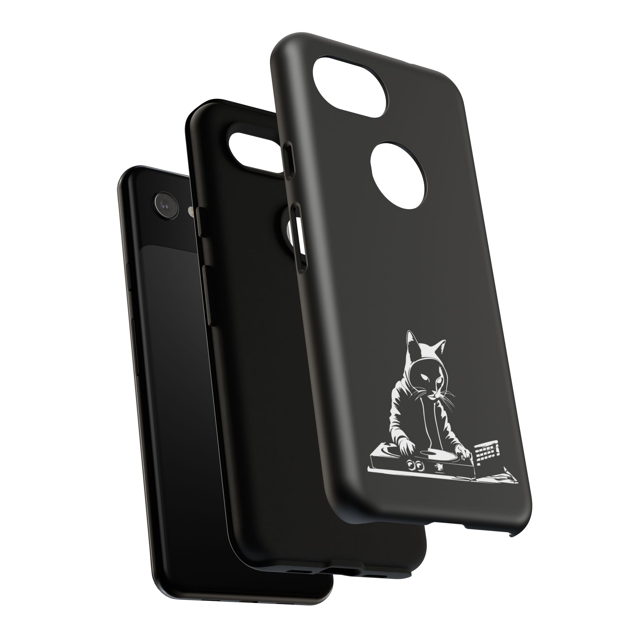 Cat DJ Phone Case | Stylish Tough Cases for Music Lovers, Gift for Cat Owners, Unique Phone Accessory, Cool Tech Gear