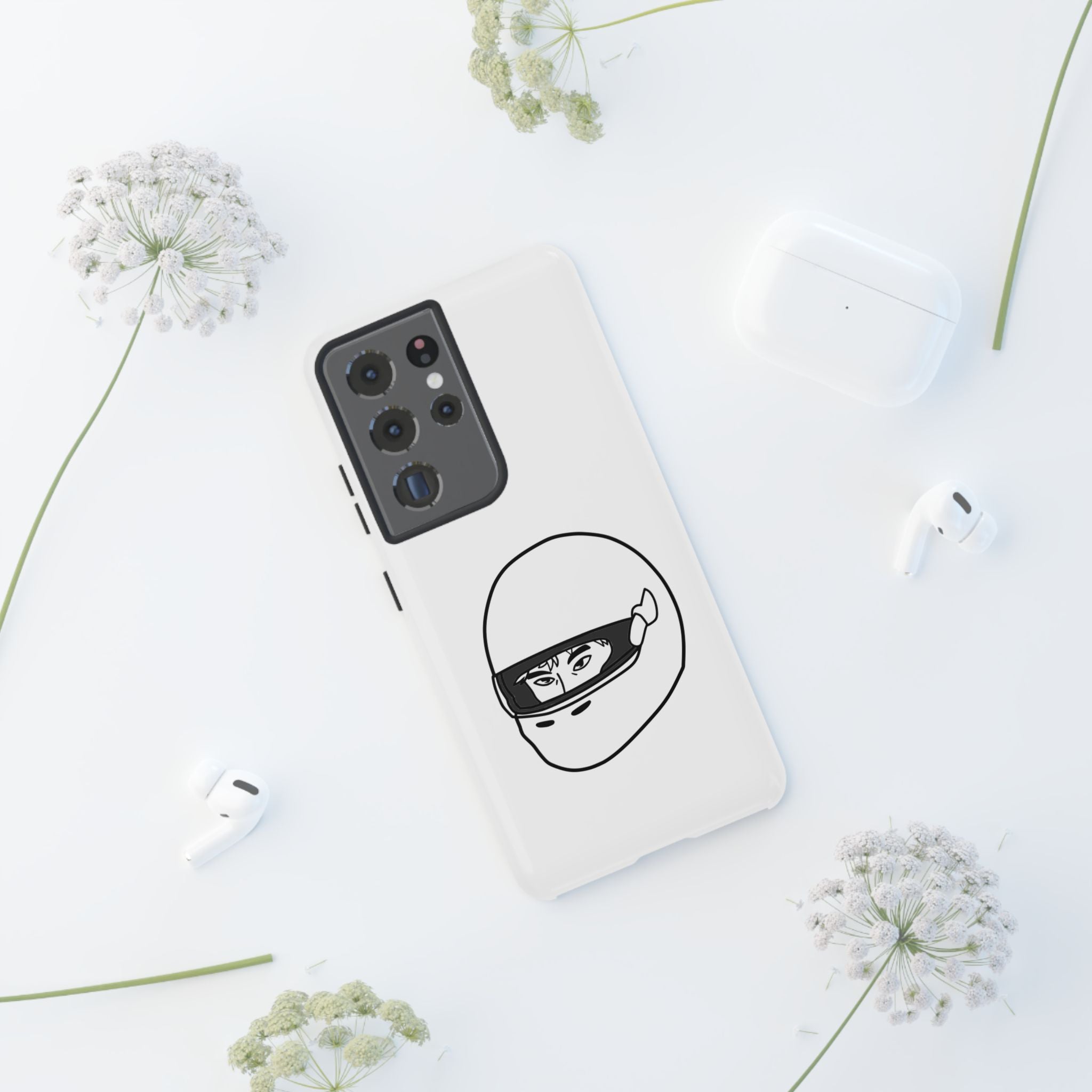 Stylish Phone Case with Racing Helmet Design | Tough Cases | Unique Gift, Motorcycle Enthusiast, Race Lover, Custom Accessory, Everyday Use