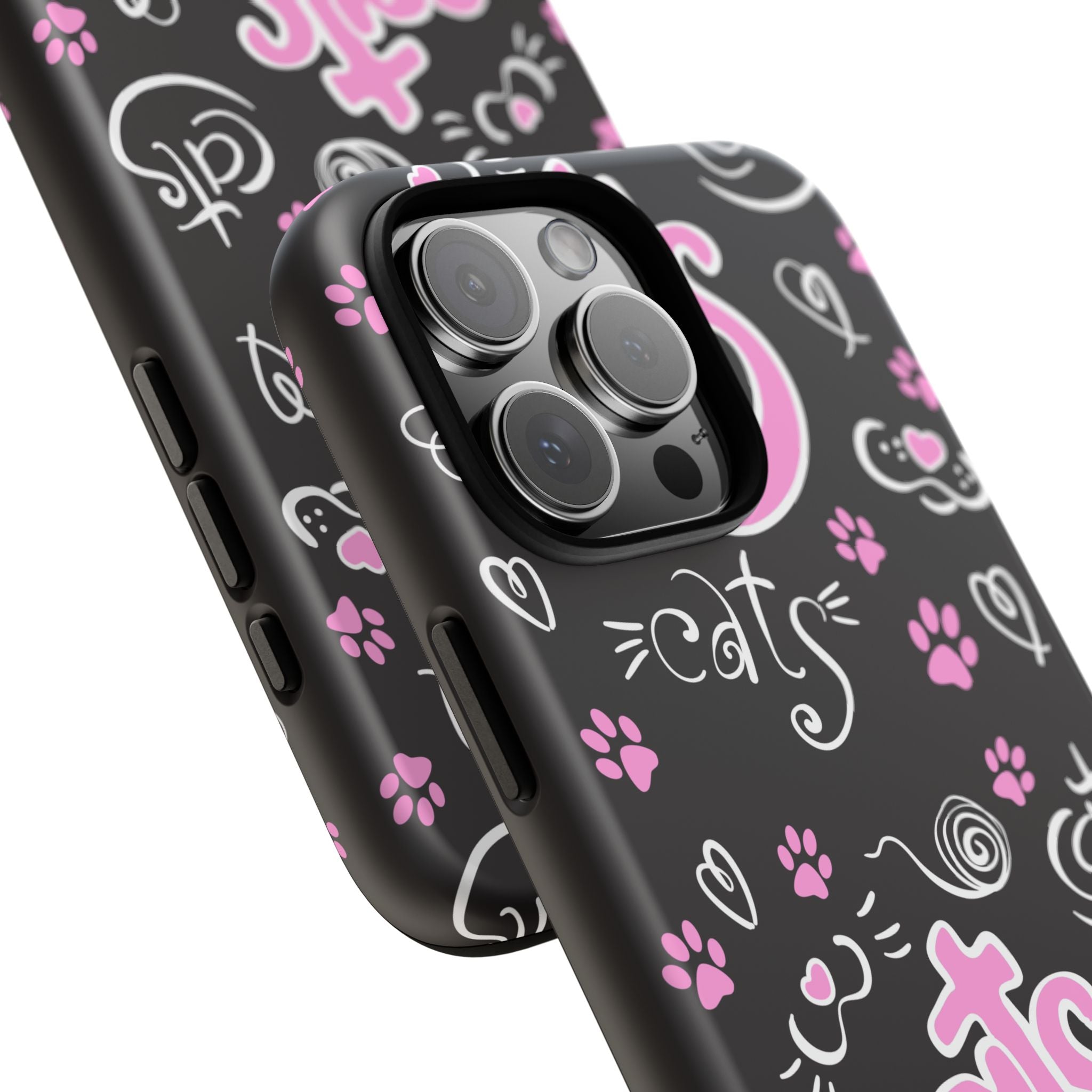 Cute Cat Print Phone Cases, Tough Cases for Cat Lovers, Pet Phone Cover, Gift for Cat Moms, Stylish Phone Accessories