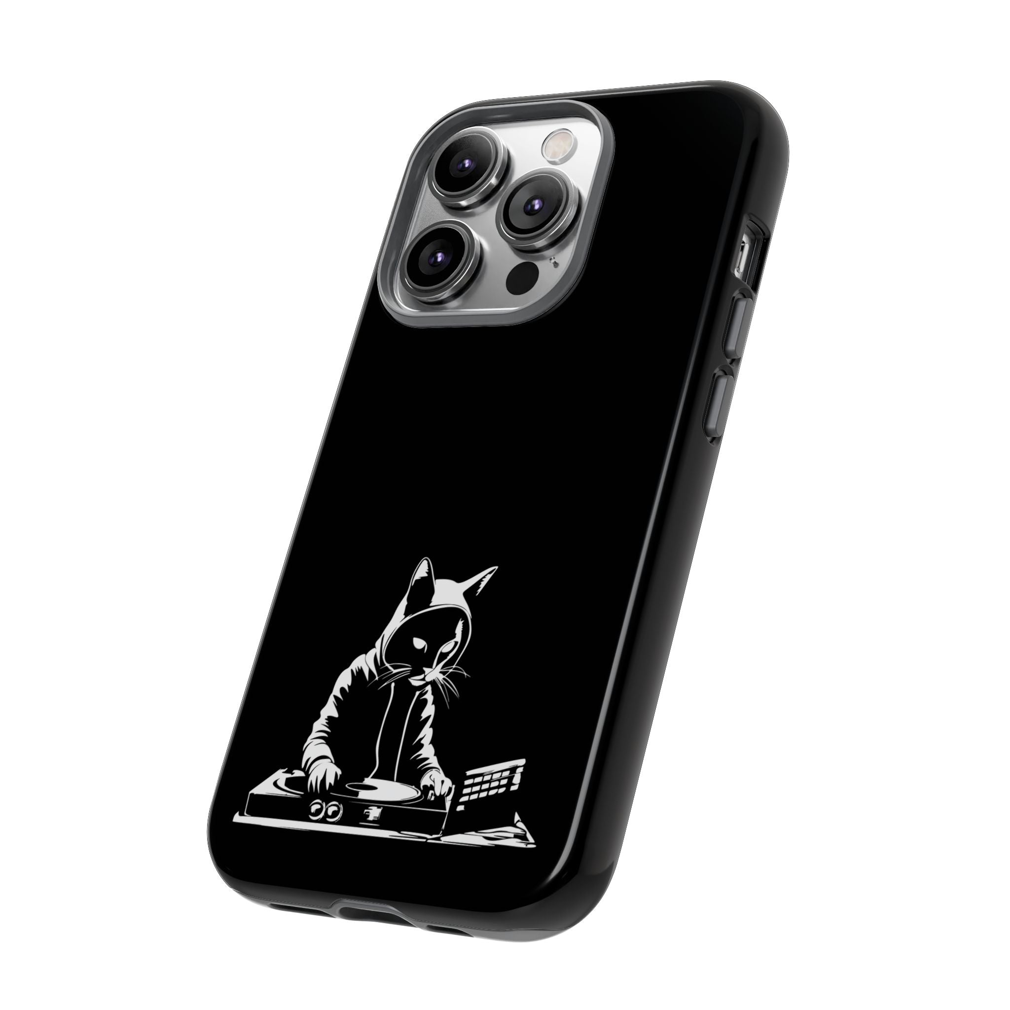 Cat DJ Phone Case | Stylish Tough Cases for Music Lovers, Gift for Cat Owners, Unique Phone Accessory, Cool Tech Gear