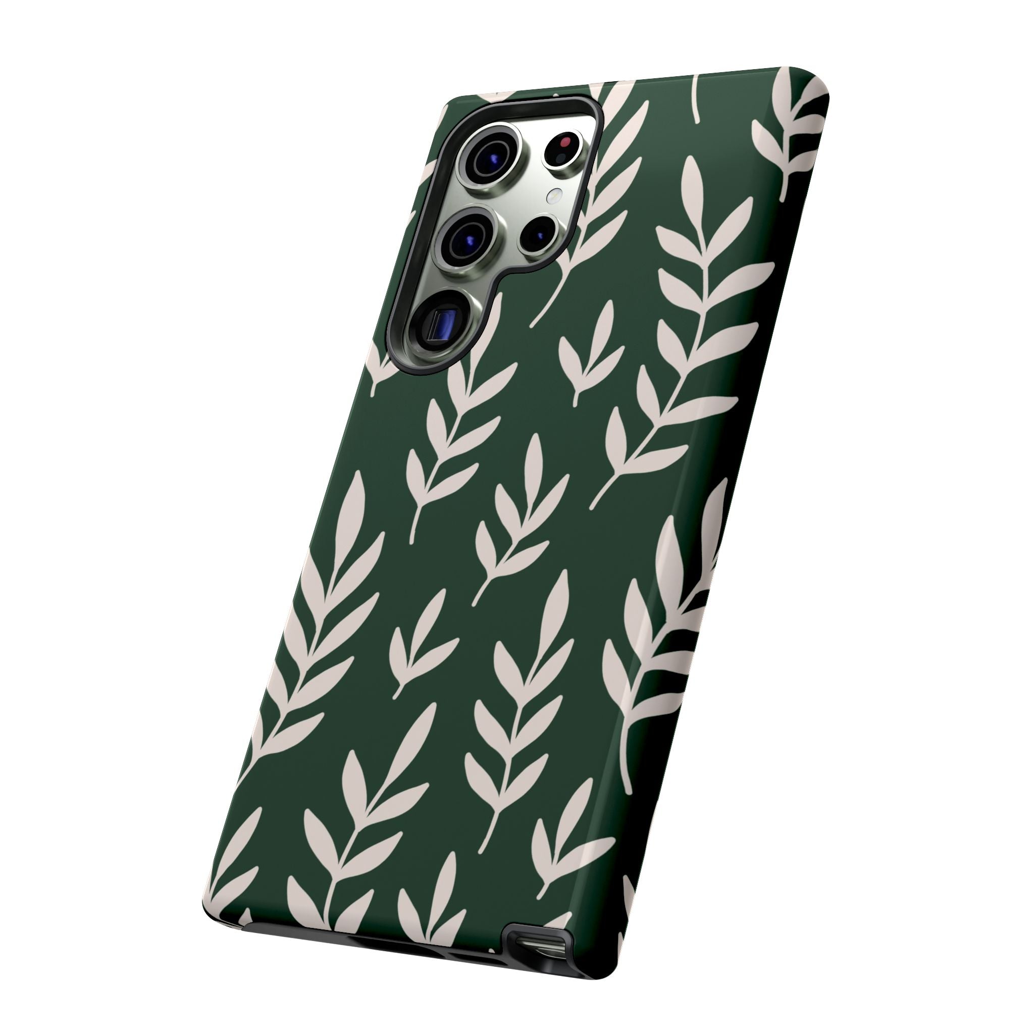 Leafy Phone Case, Tough Cases for Nature Lovers, Green Leaf Design, Eco-Friendly, Stylish Mobile Cover, Gift for Her
