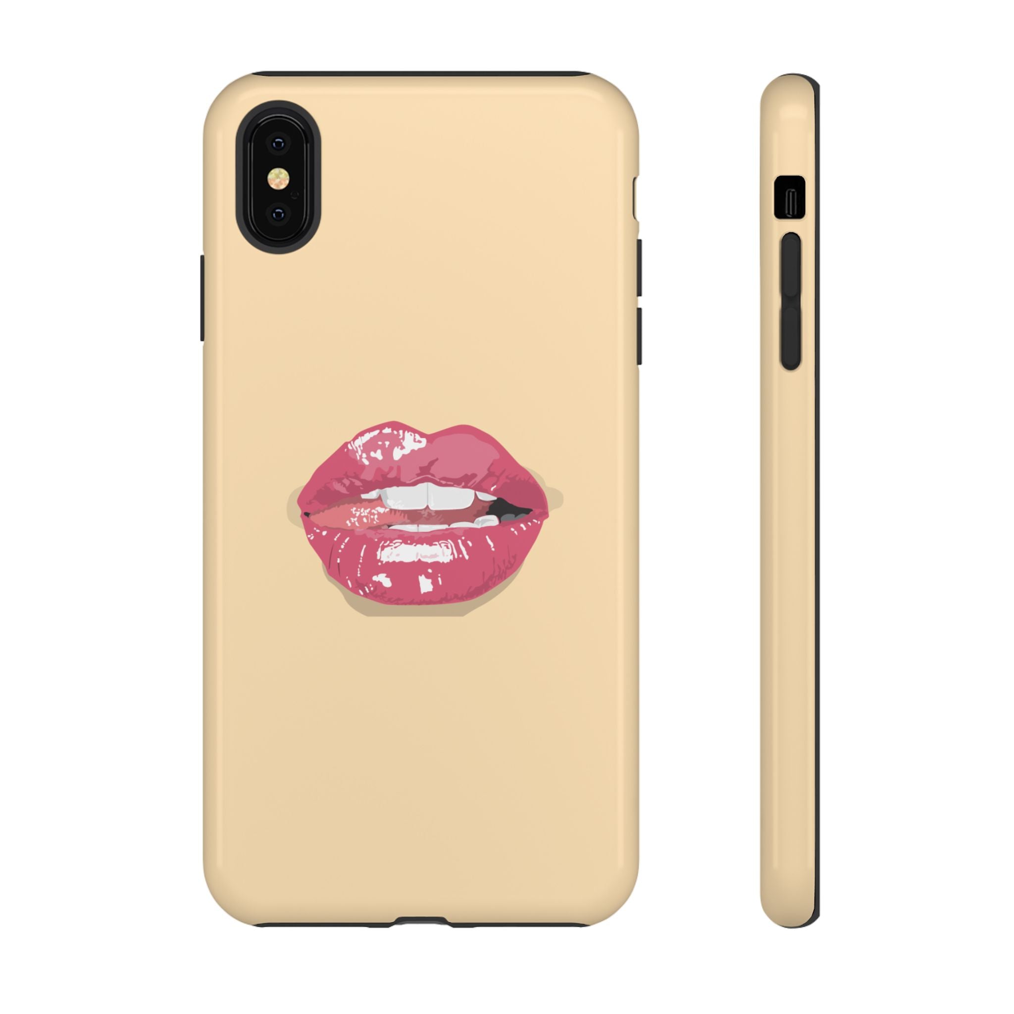 Stylish Phone Case with Lip Print, Trendy Mobile Cover, Fashion Accessory, Gift for Her, Cute Cell Phone Case