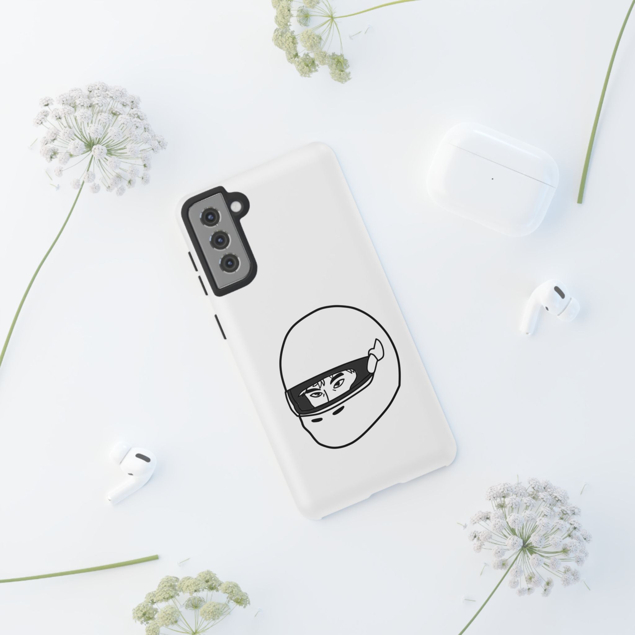 Stylish Phone Case with Racing Helmet Design | Tough Cases | Unique Gift, Motorcycle Enthusiast, Race Lover, Custom Accessory, Everyday Use