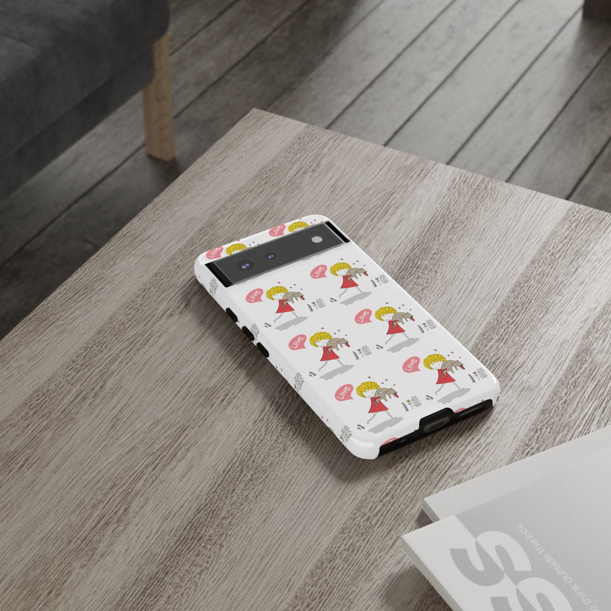Love-Themed Phone Case | Cute Pet Lover Accessory, Perfect Gift for Birthdays, Anniversaries, Animal Lovers, Valentine's Day