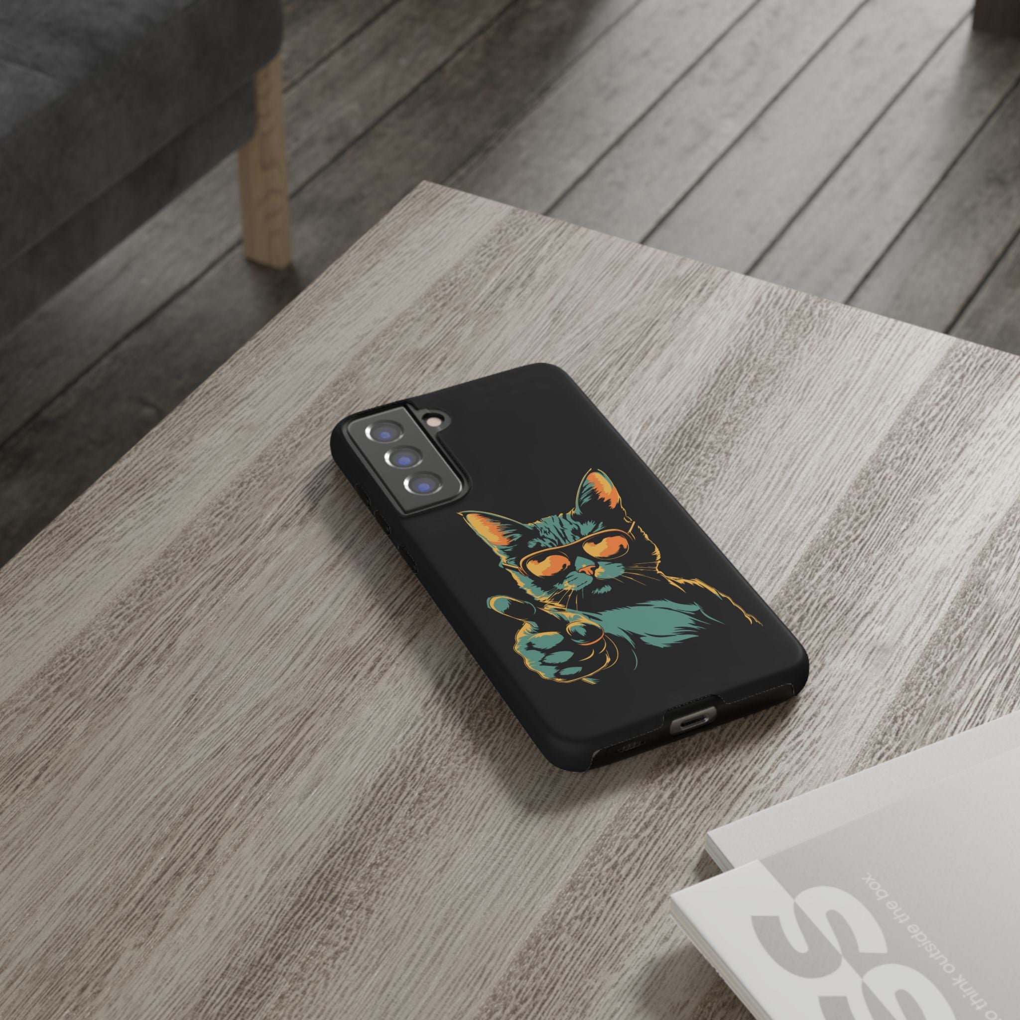 Cool Cat Phone Case, Stylish Phone Cover, Pet Lover Gift, Cute Cat Design, Fun Cat Accessories