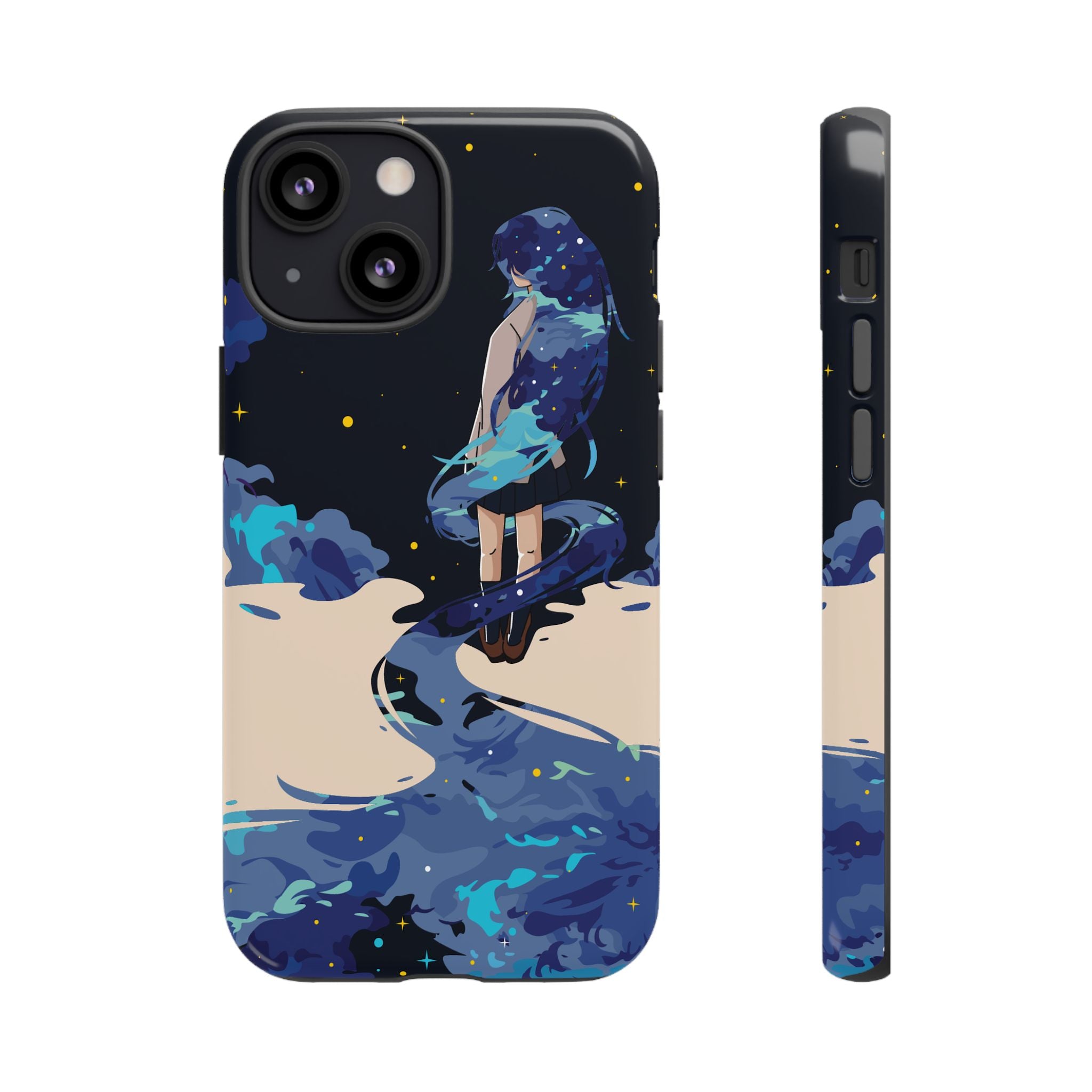 Galaxy-Inspired Phone Case, Celestial Design, Tough Phone Cover, Gift for Space Lovers, Artsy Accessories, Unique Merchandise