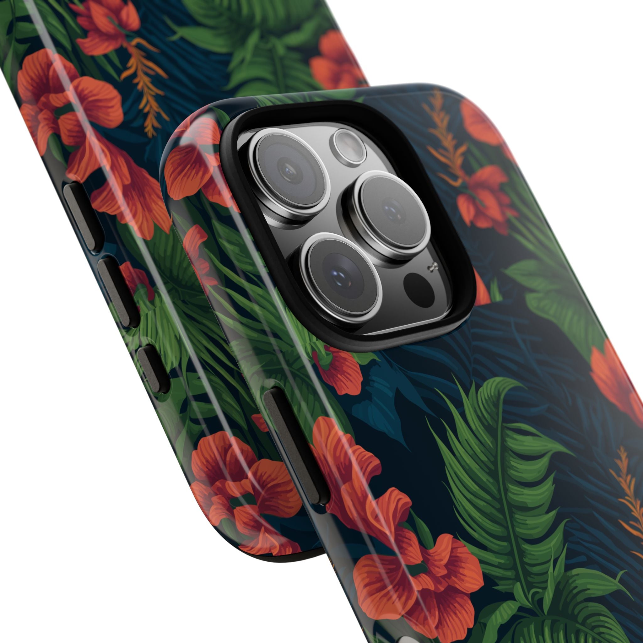 Tropical Phone Case with Floral Design, Eco-Friendly Protection for Summer Vibes, Ideal Gift for Nature Lovers, Vibrant Background