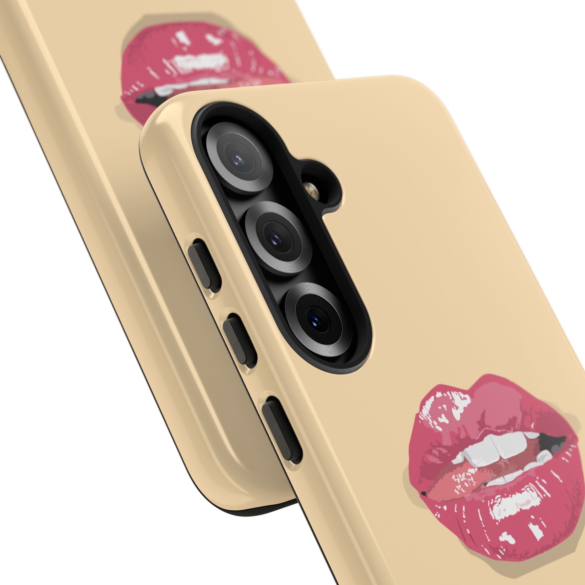 Stylish Phone Case with Lip Print, Trendy Mobile Cover, Fashion Accessory, Gift for Her, Cute Cell Phone Case