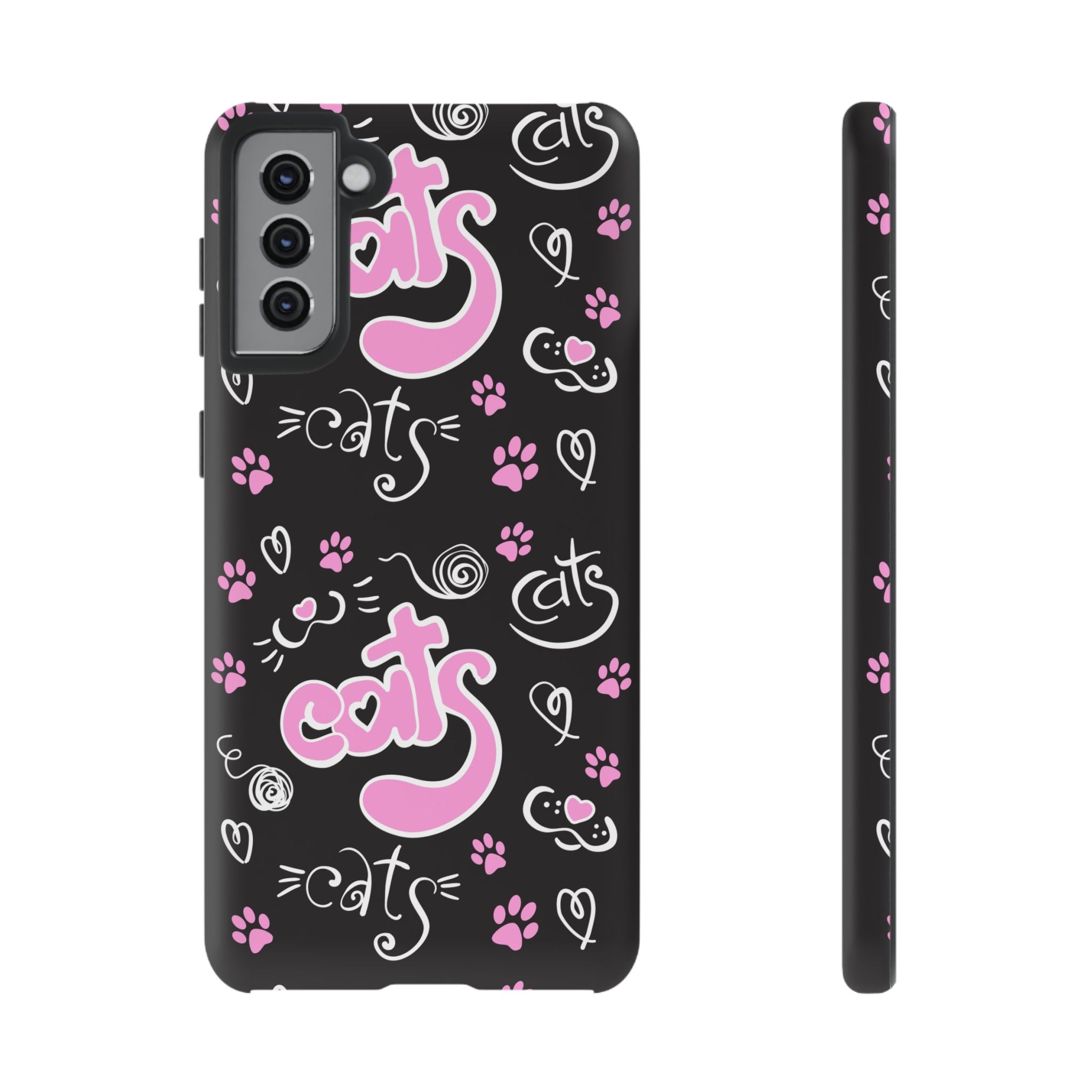 Cute Cat Print Phone Cases, Tough Cases for Cat Lovers, Pet Phone Cover, Gift for Cat Moms, Stylish Phone Accessories