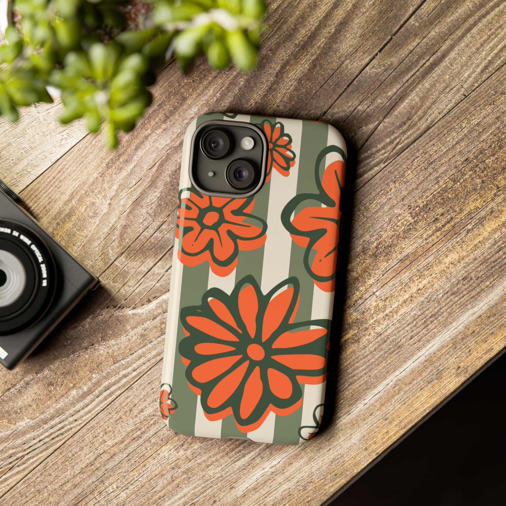 Floral Tough Phone Case - Trendy Protector for Pet Lovers, Super Cute Gift, Floral Design, Stylish Phone Cover, Unique Accessory