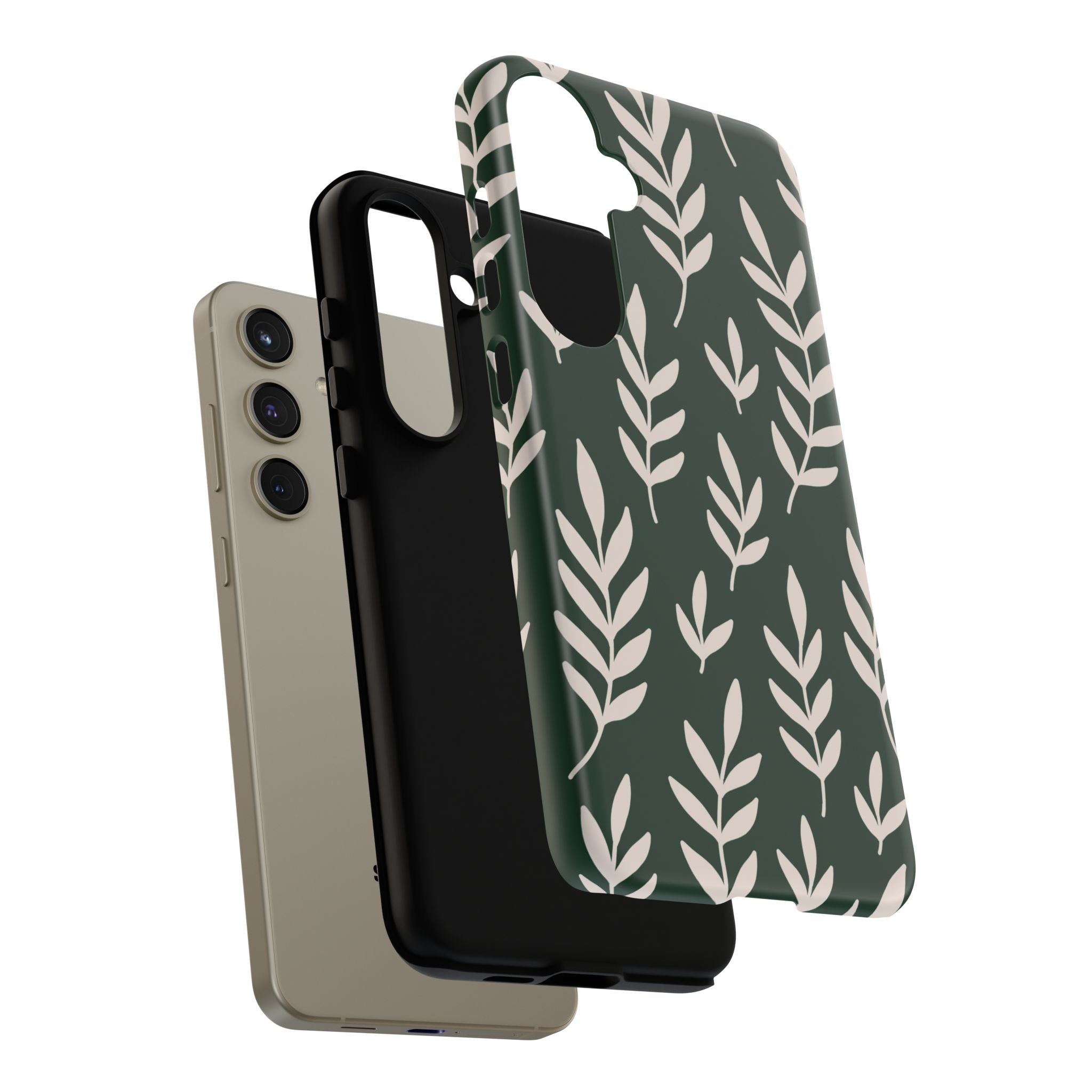 Leafy Phone Case, Tough Cases for Nature Lovers, Green Leaf Design, Eco-Friendly, Stylish Mobile Cover, Gift for Her