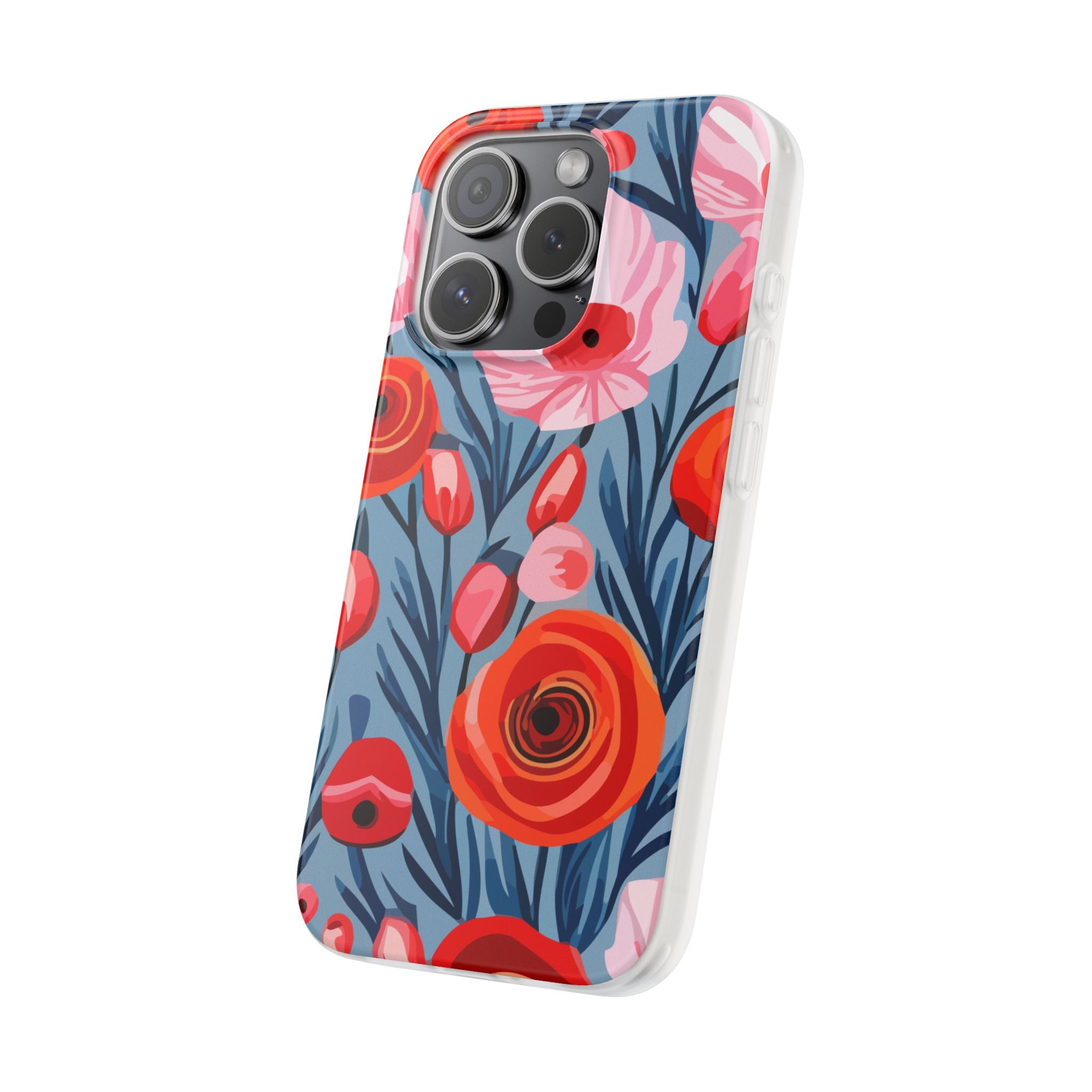 Beautiful Floral Flexi Cases for Phone, Stylish Protective Cover, Gift for Her, Phone Accessories, Floral Design