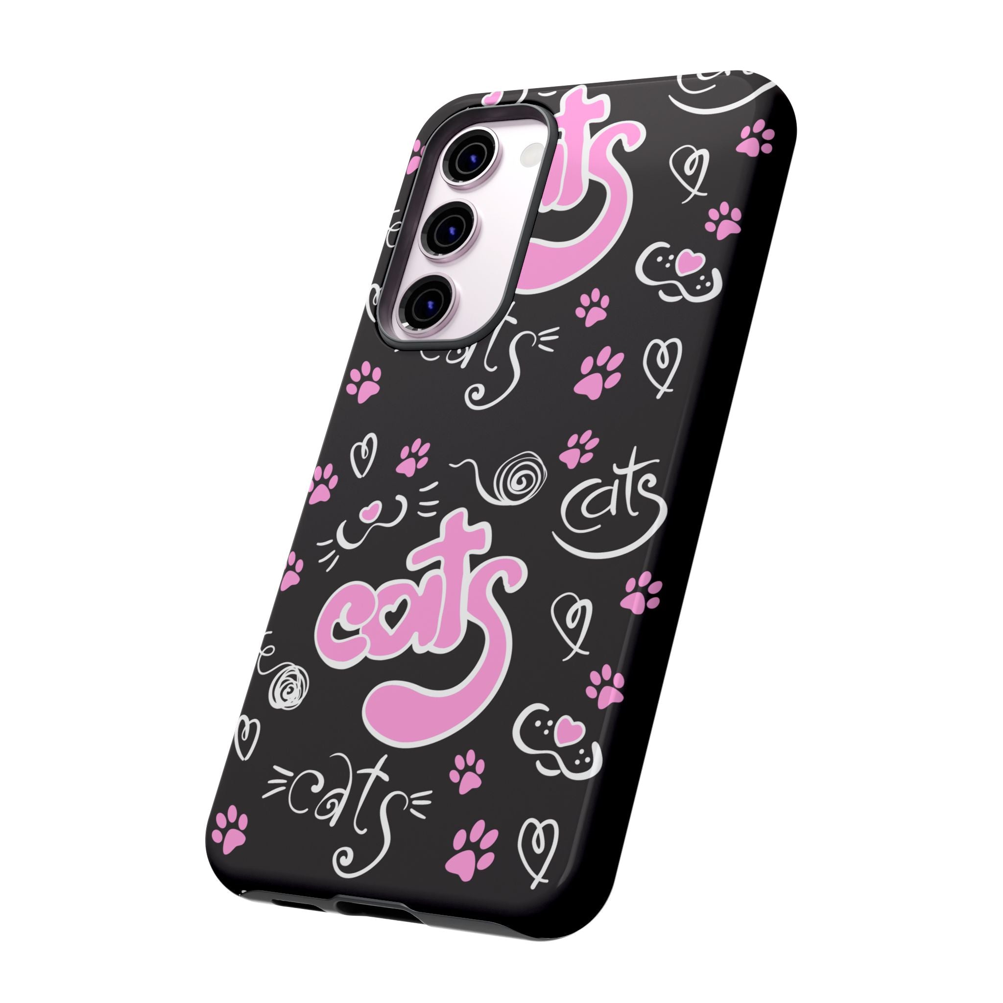 Cute Cat Print Phone Cases, Tough Cases for Cat Lovers, Pet Phone Cover, Gift for Cat Moms, Stylish Phone Accessories