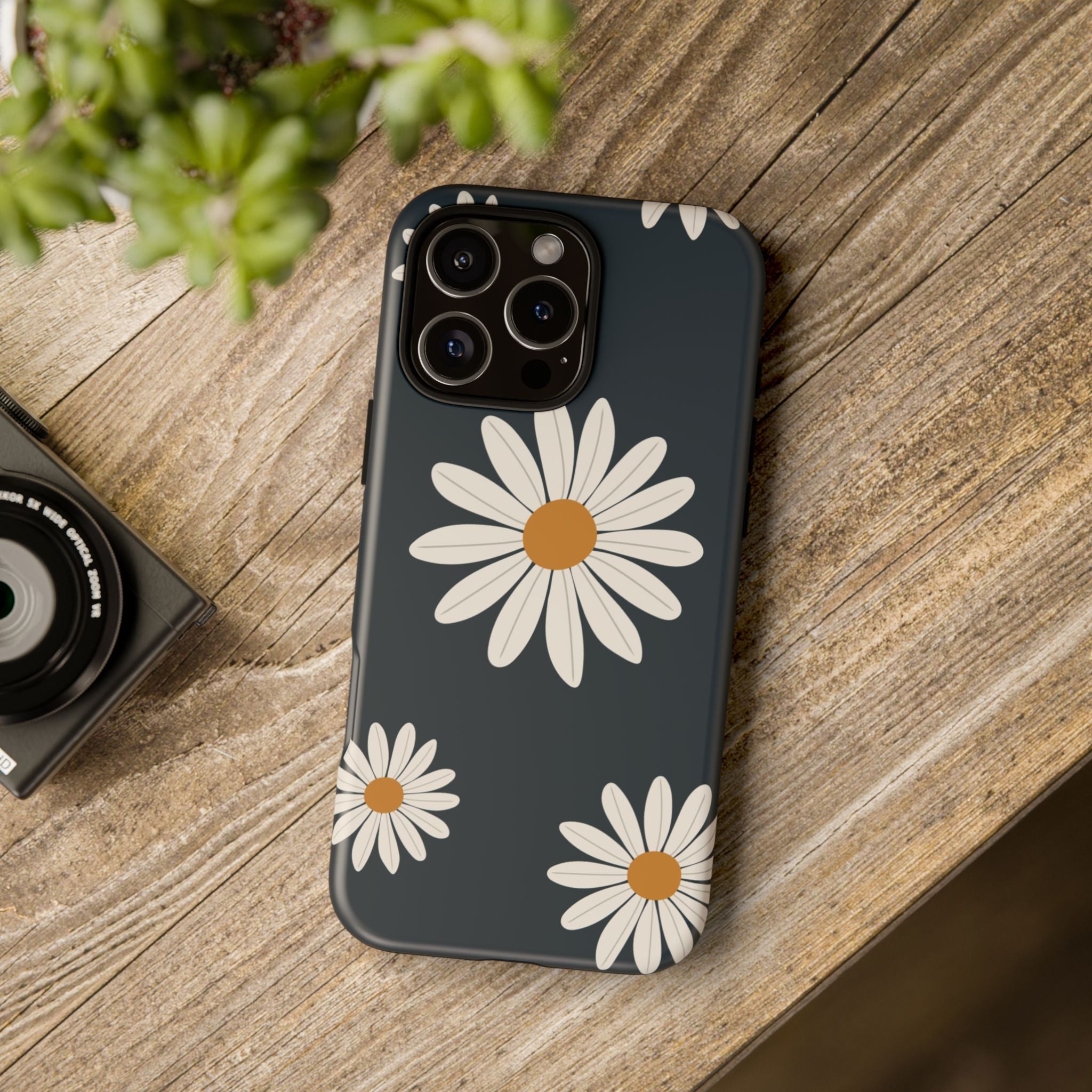 Daisy Phone Case, Floral Phone Cover, Tough Phone Case, Gift for Flower Lovers, Smartphone Accessory, Spring Design