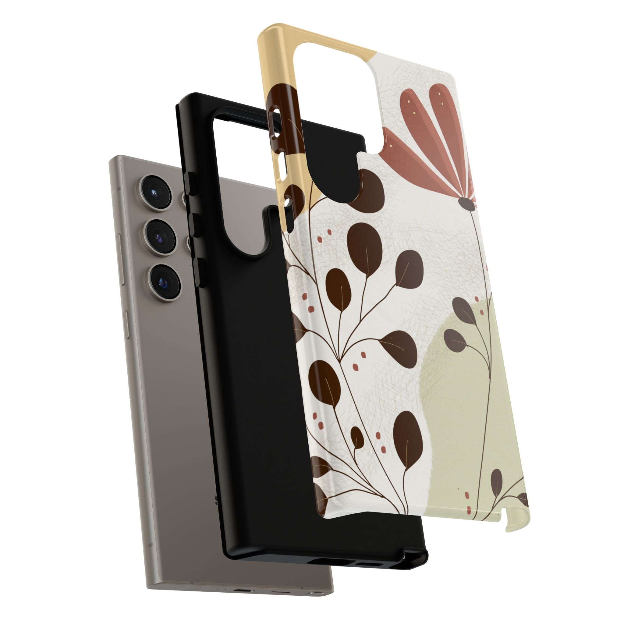 Floral Phone Case - Stylish Tough Cases for Women, Trendy Phone Cover, Gift for Her, Birthday Present, Everyday Use