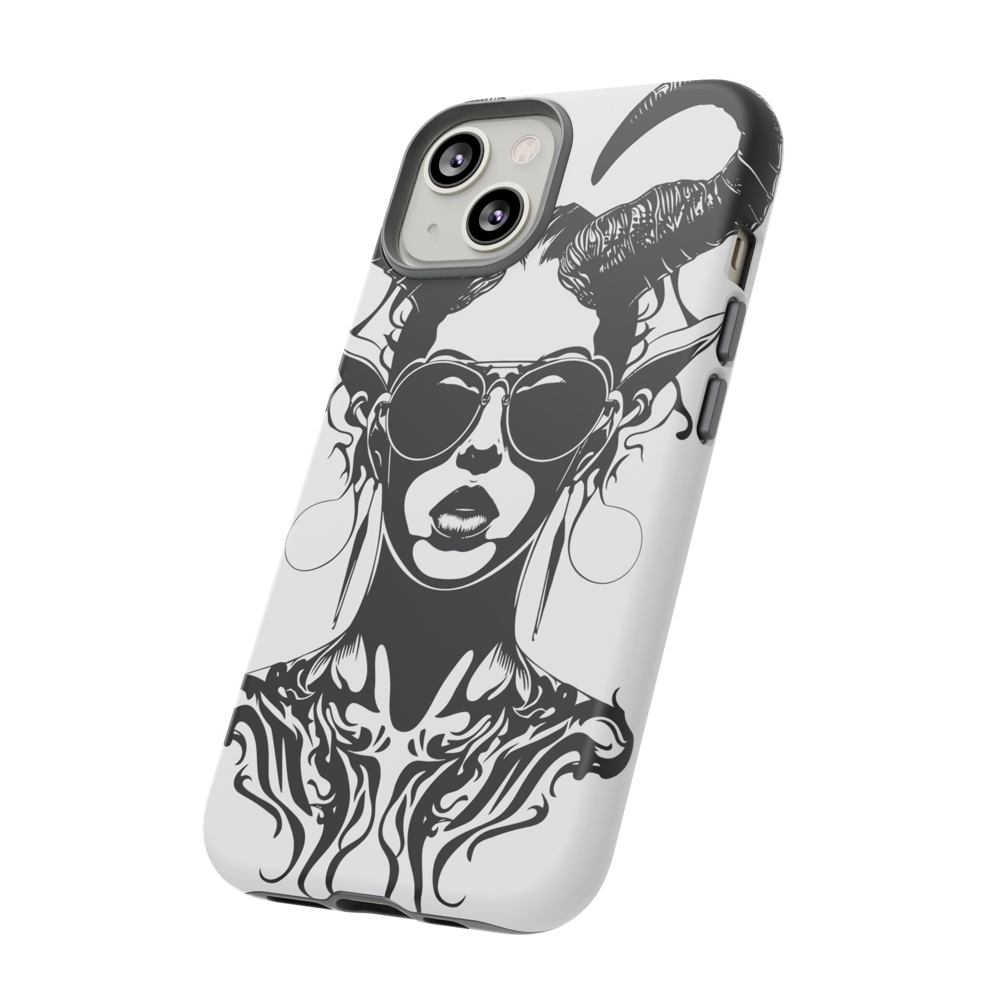 Tough Cases: Stylish Phone Case with Edgy Design, Protective Cover, Gift for Her, Trendy Accessories, Unique Art, Holiday Present