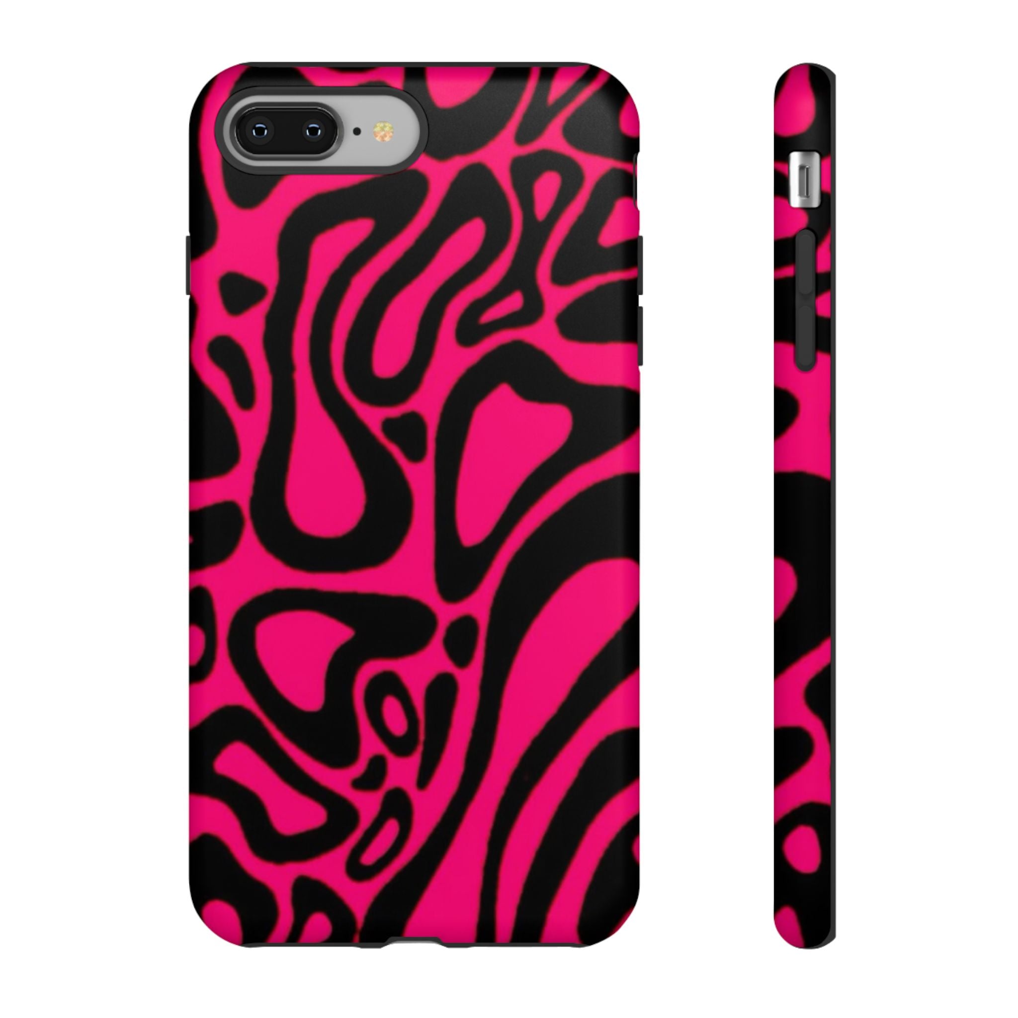 Bold Pink Patterned Phone Case, Stylish Tough Case, Trendy Accessory, Gift for Her, Tech Protection