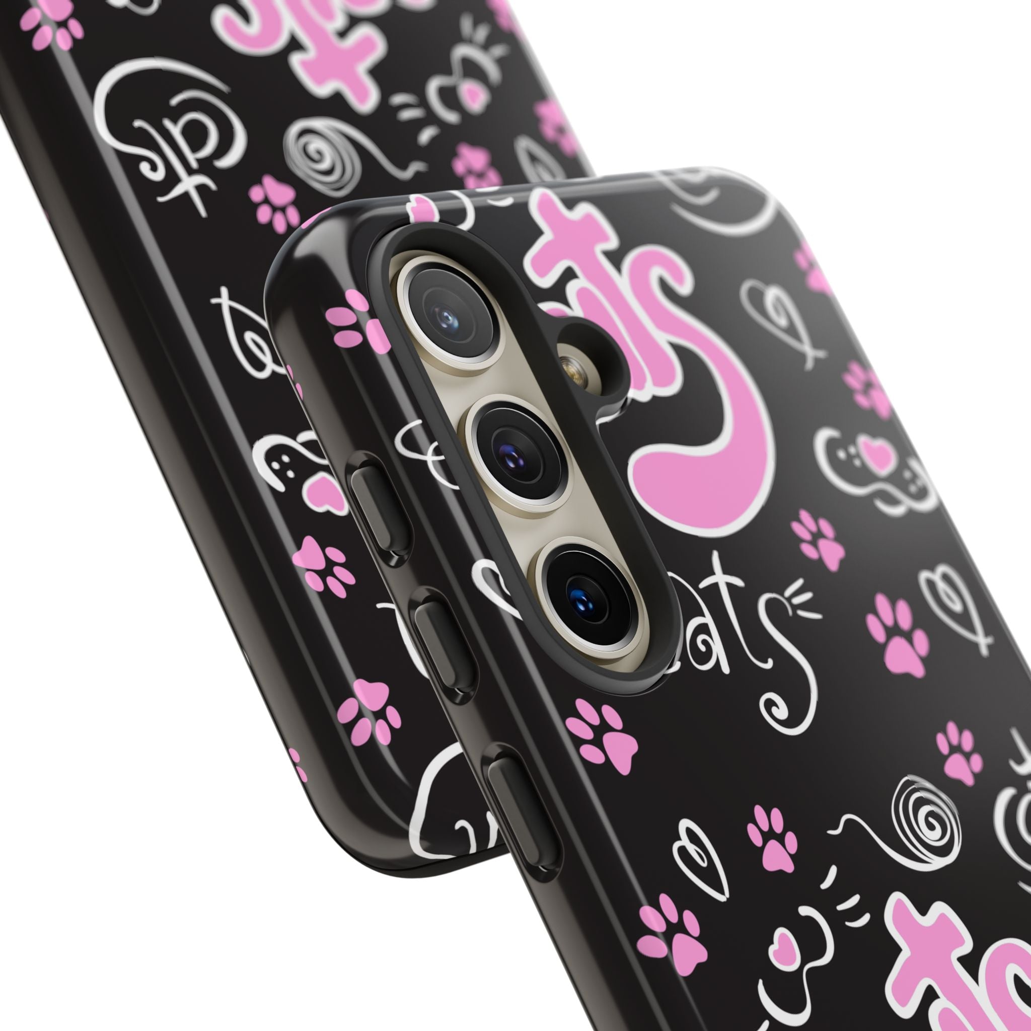 Cute Cat Print Phone Cases, Tough Cases for Cat Lovers, Pet Phone Cover, Gift for Cat Moms, Stylish Phone Accessories