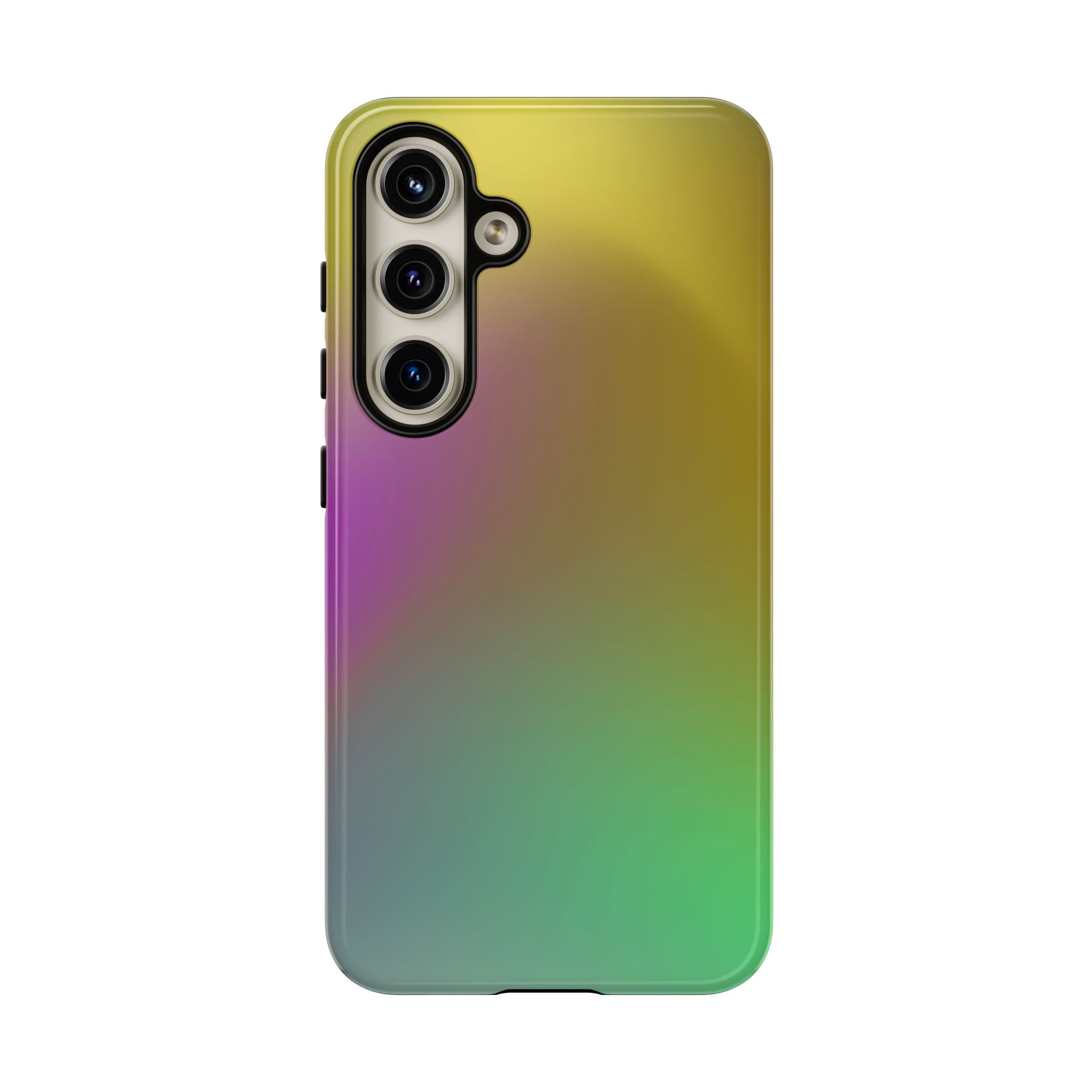 Vibrant Phone Case, Tough Cases, Colorful Phone Cover, Durable Mobile Case, Yellow Green Gradient Design