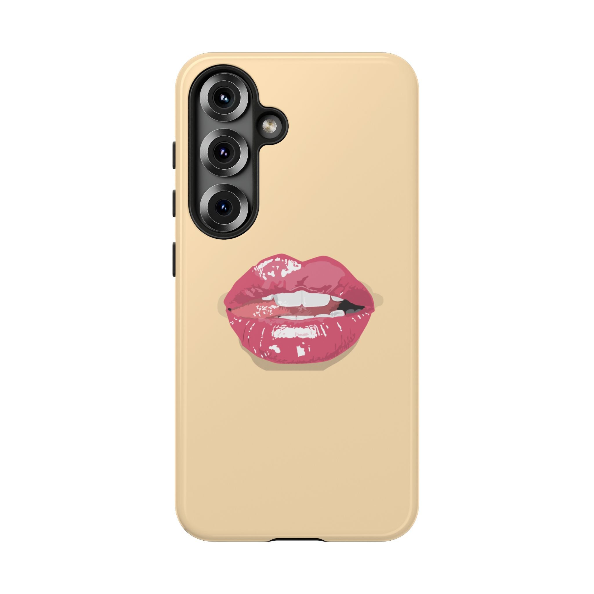 Stylish Phone Case with Lip Print, Trendy Mobile Cover, Fashion Accessory, Gift for Her, Cute Cell Phone Case