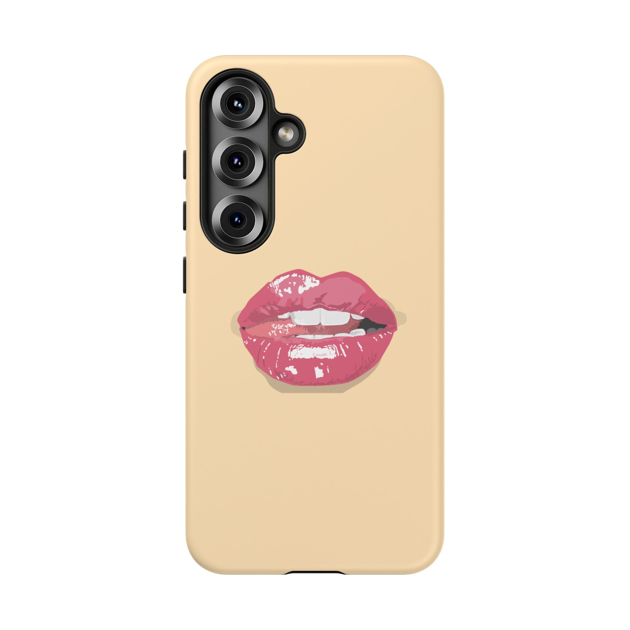 Stylish Phone Case with Lip Print, Trendy Mobile Cover, Fashion Accessory, Gift for Her, Cute Cell Phone Case