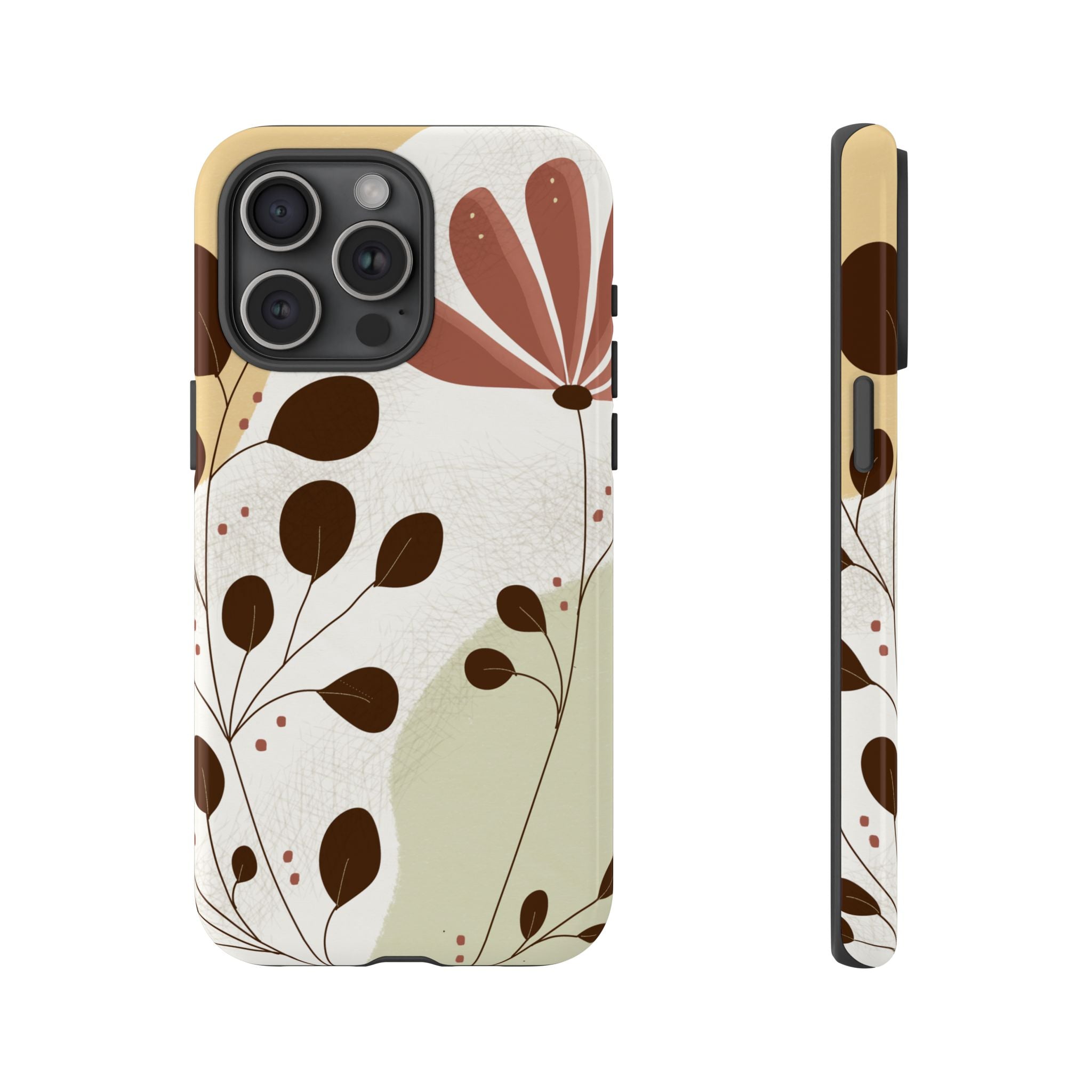 Floral Phone Case - Stylish Tough Cases for Women, Trendy Phone Cover, Gift for Her, Birthday Present, Everyday Use