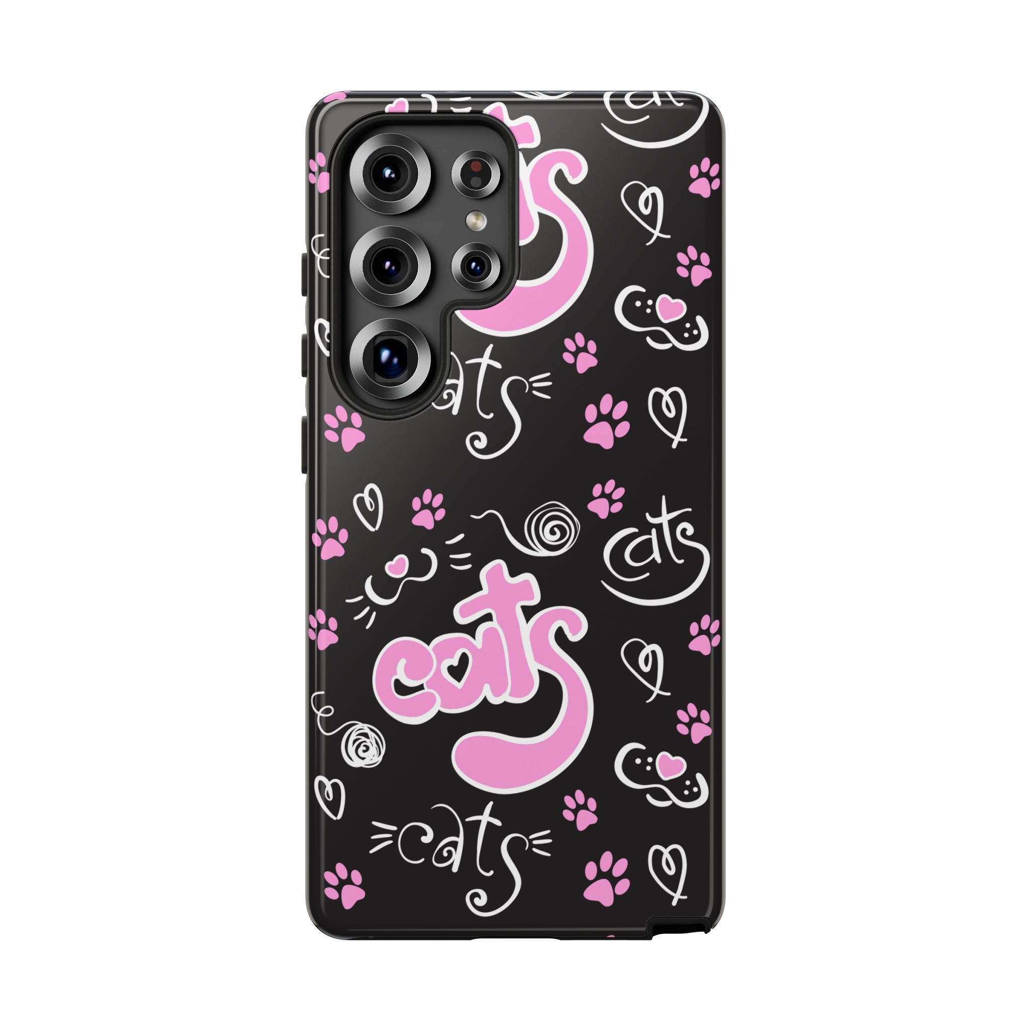 Cute Cat Print Phone Cases, Tough Cases for Cat Lovers, Pet Phone Cover, Gift for Cat Moms, Stylish Phone Accessories