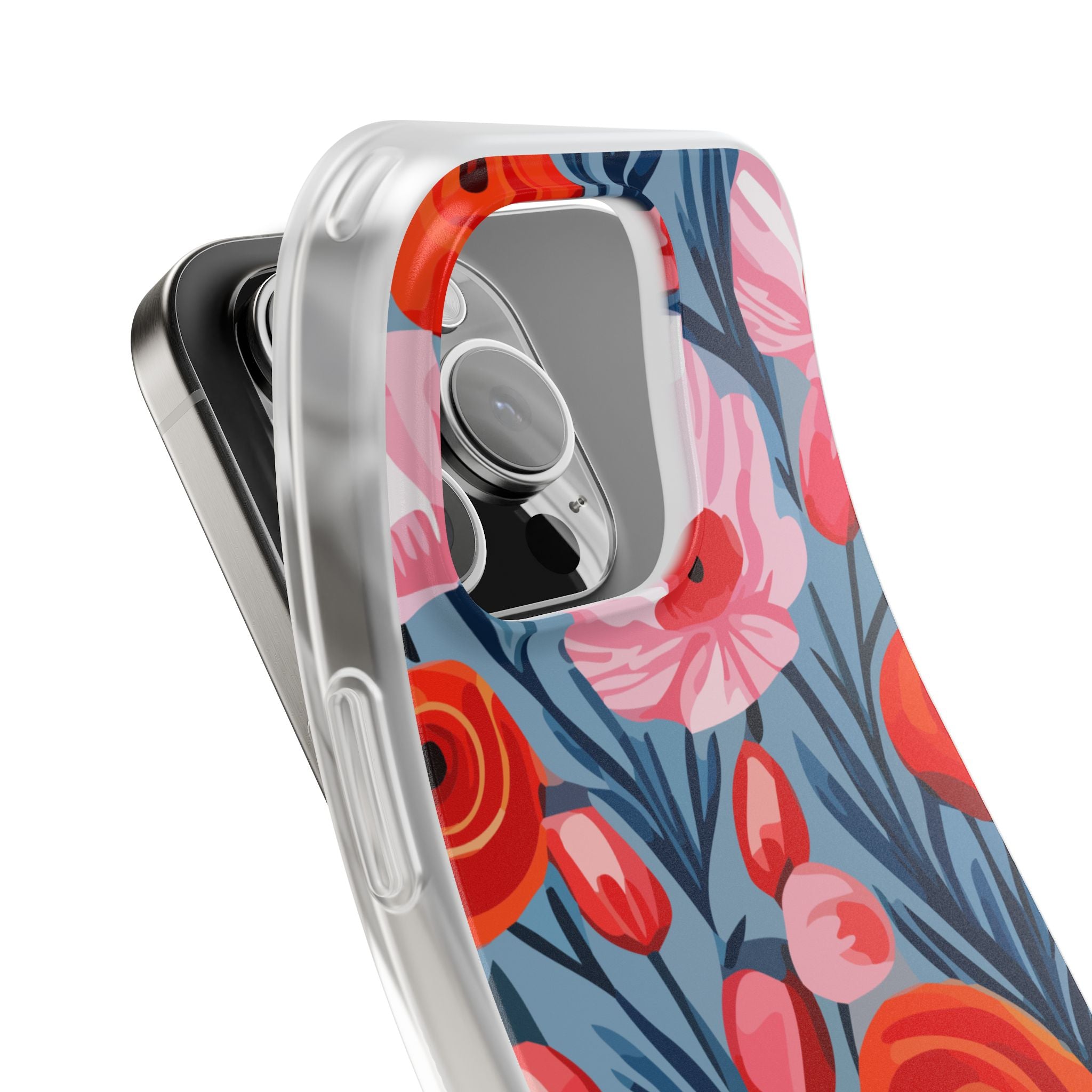 Beautiful Floral Flexi Cases for Phone, Stylish Protective Cover, Gift for Her, Phone Accessories, Floral Design